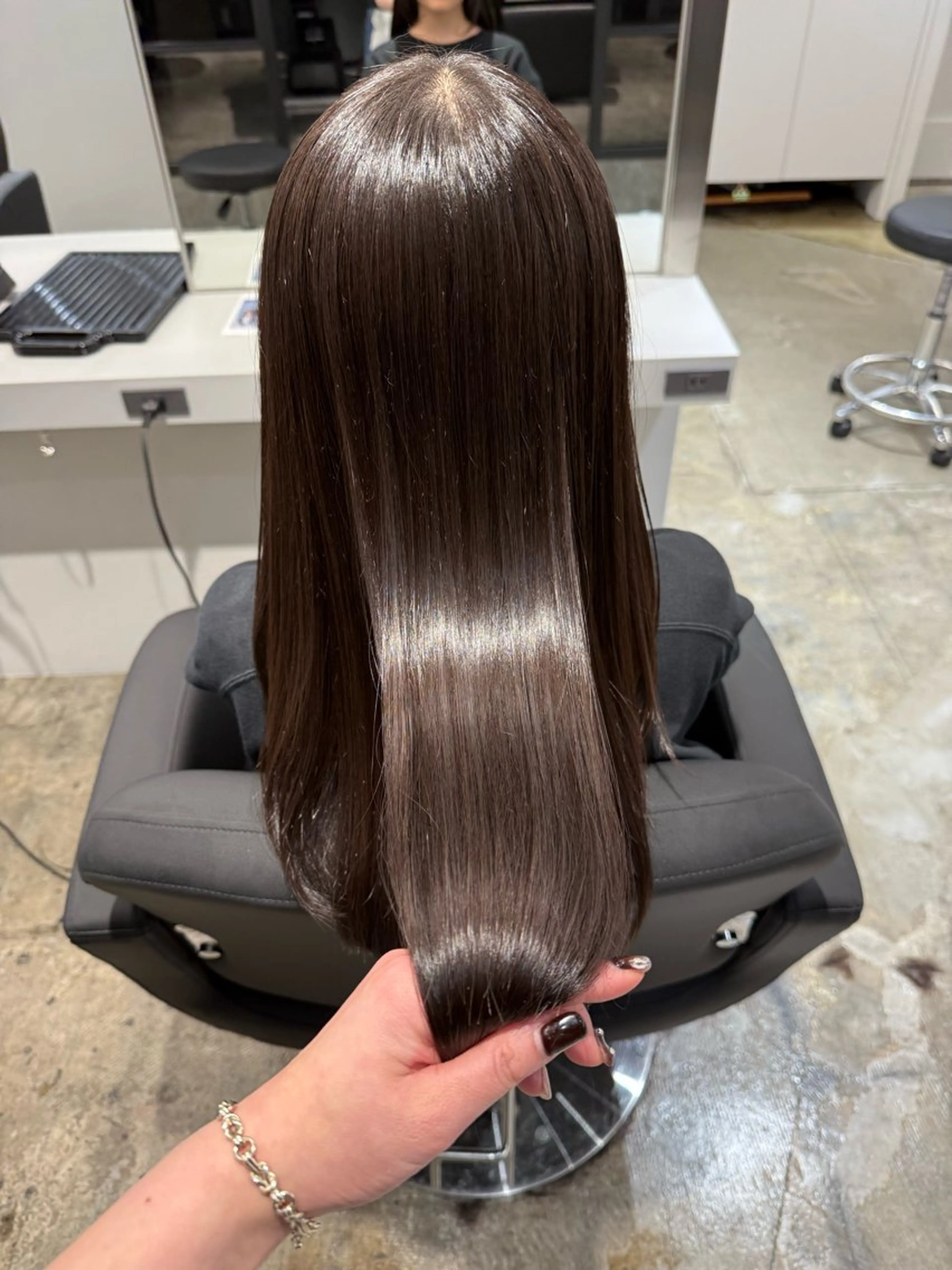 ロング カット 縮毛矯正 トリートメント 髪質改善/艶カラー /梅田/菅野🌟のヘアスタイル