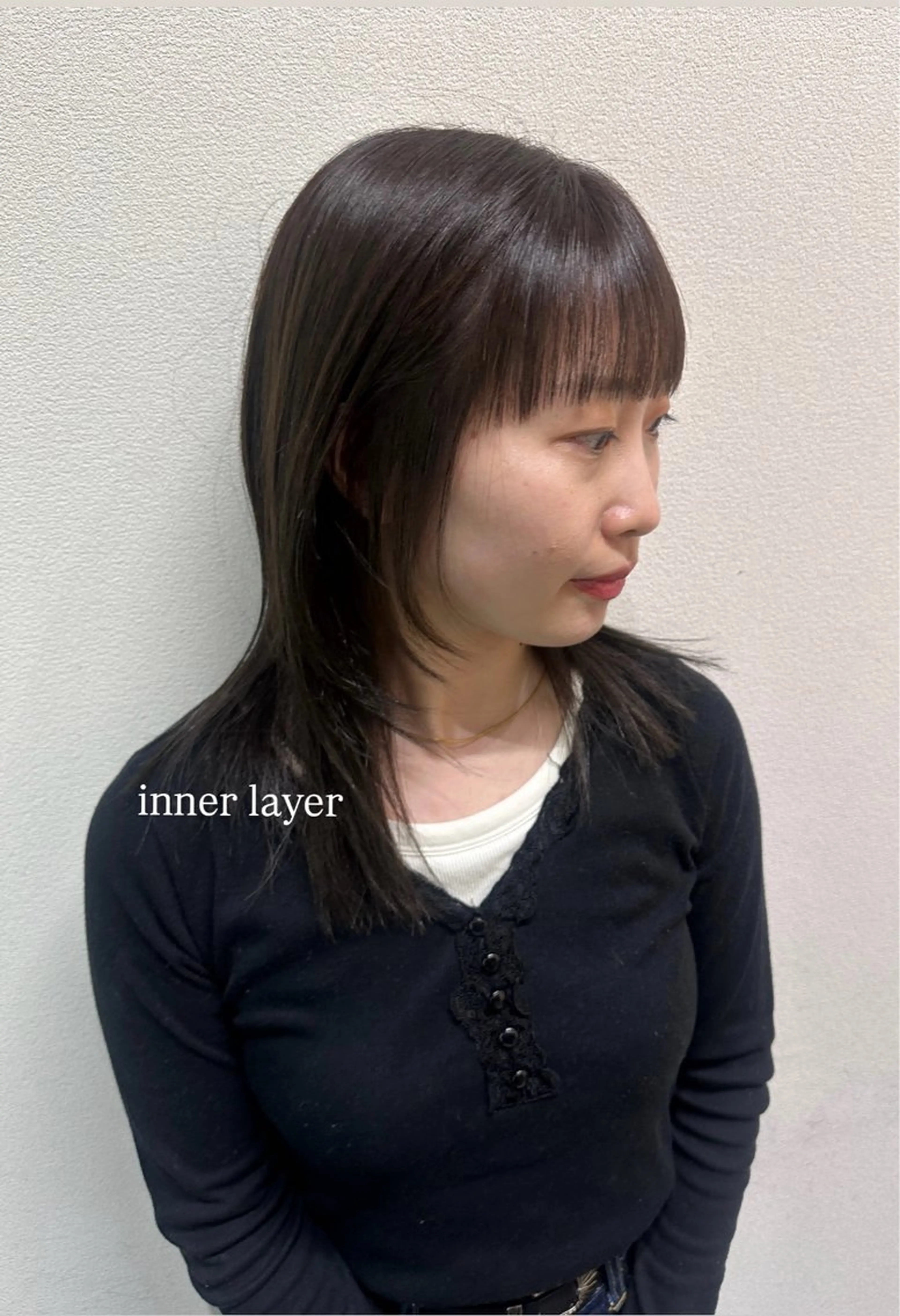 ミディアム カラー レイヤーカット 小顔カット 🇰🇷韓国ｽﾀｲﾙ ﾚｲﾔｰ/ayanaのヘアスタイル