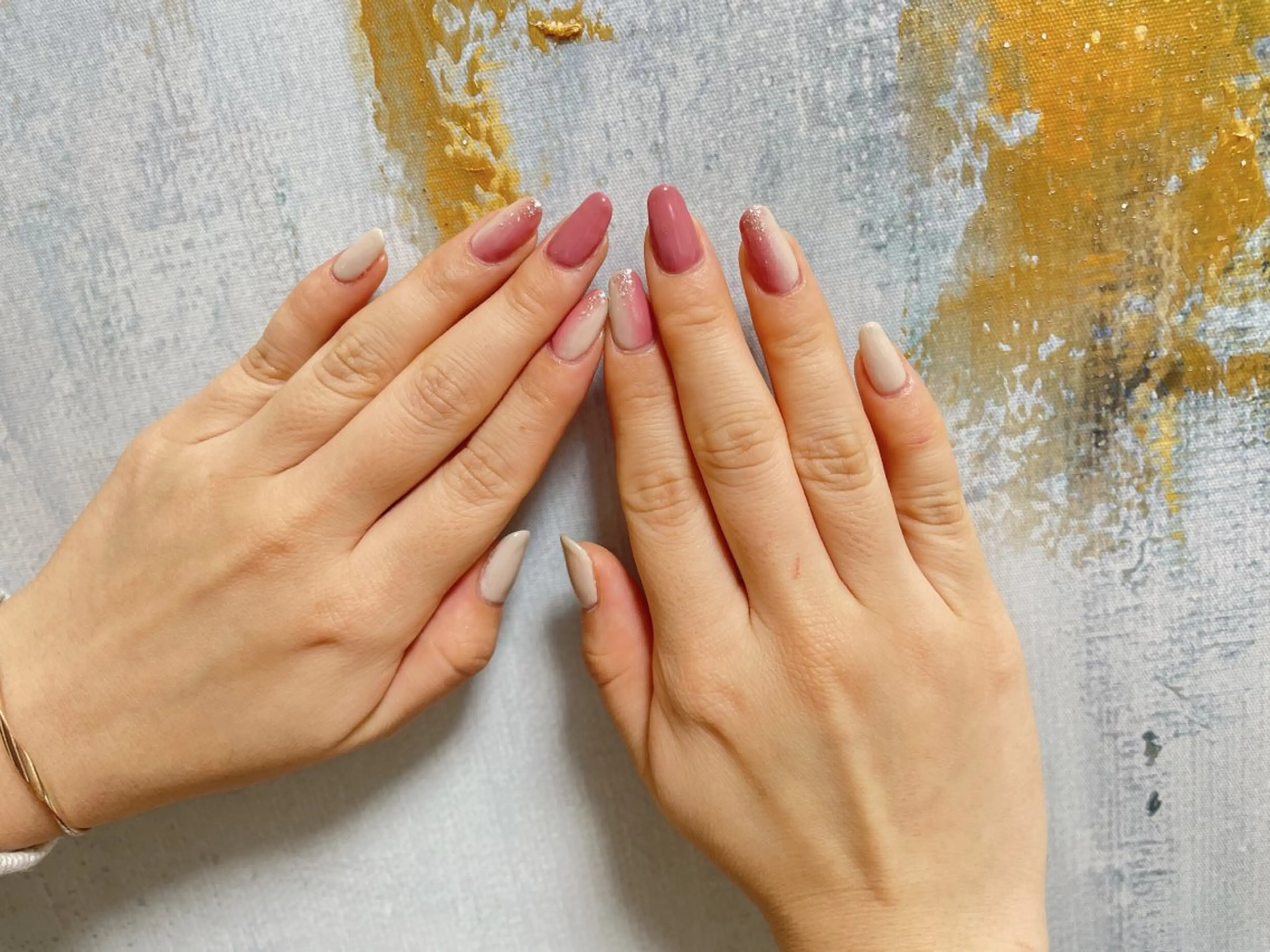 ネイル オーロラネイル 桜ネイル フットネイル フレンチネイル ジェルネイル mogunail &blowのネイルデザイン