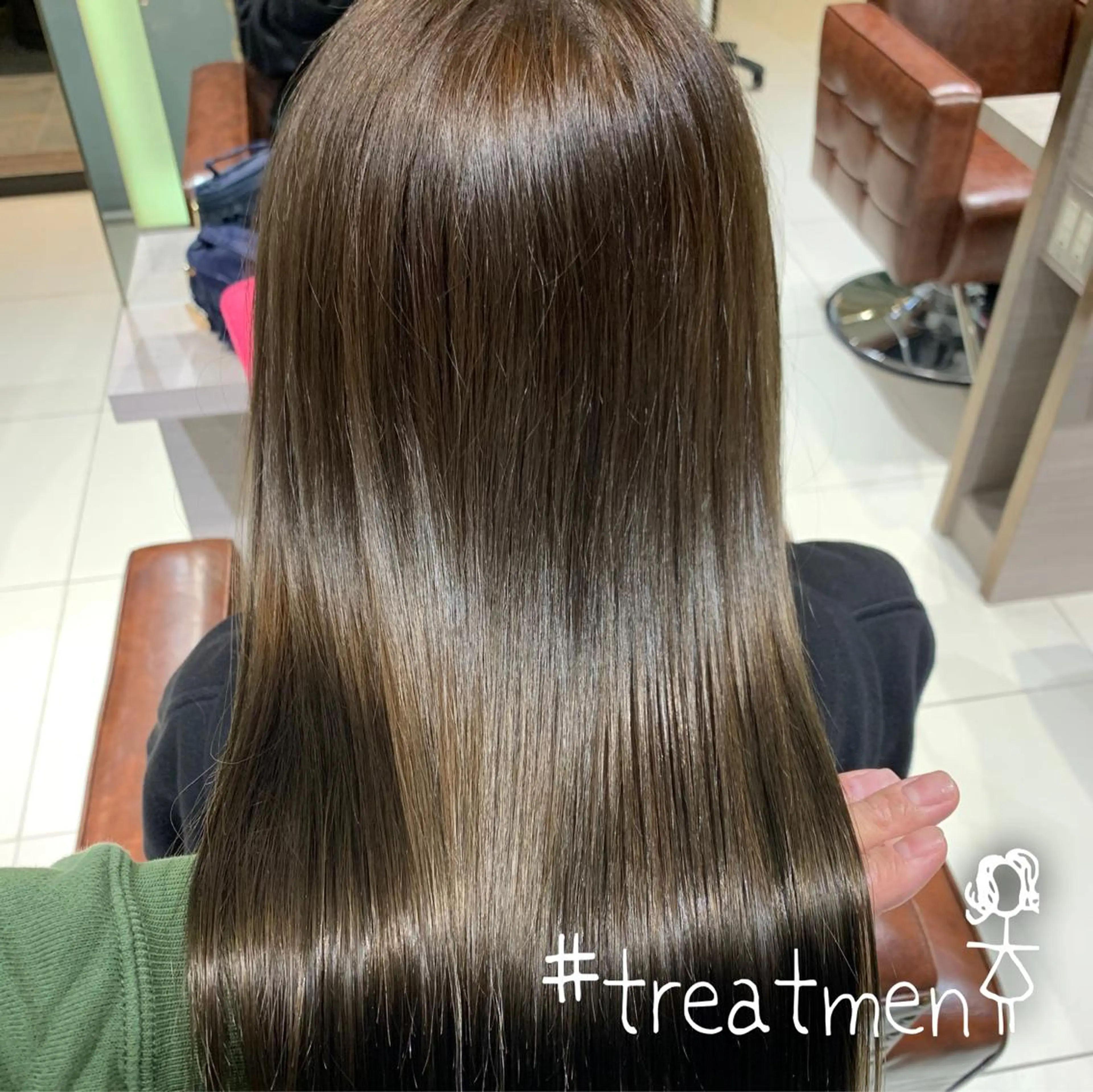 セミロング カラー ベージュカラー グレージュ ボブ くせ毛 顔周りカット 渋谷レイヤーカット❌ 縮毛矯正専門/武田涼のヘアスタイル