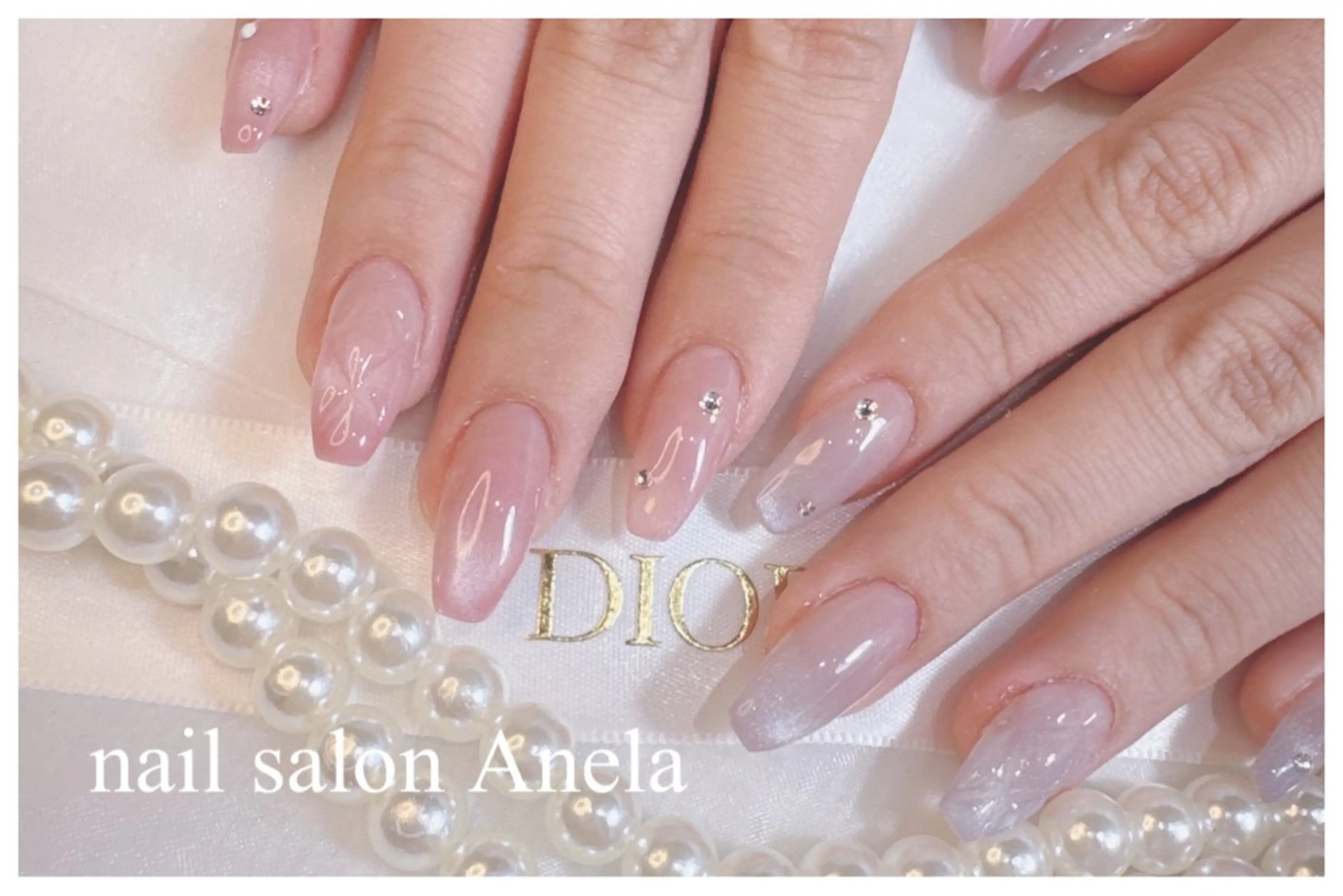 ネイル ジェルネイル マグネットネイル ニュアンスネイル パラジェル ピンク ハンドネイル Anela🪞アネラ 久屋大通🫧EMIのネイルデザイン