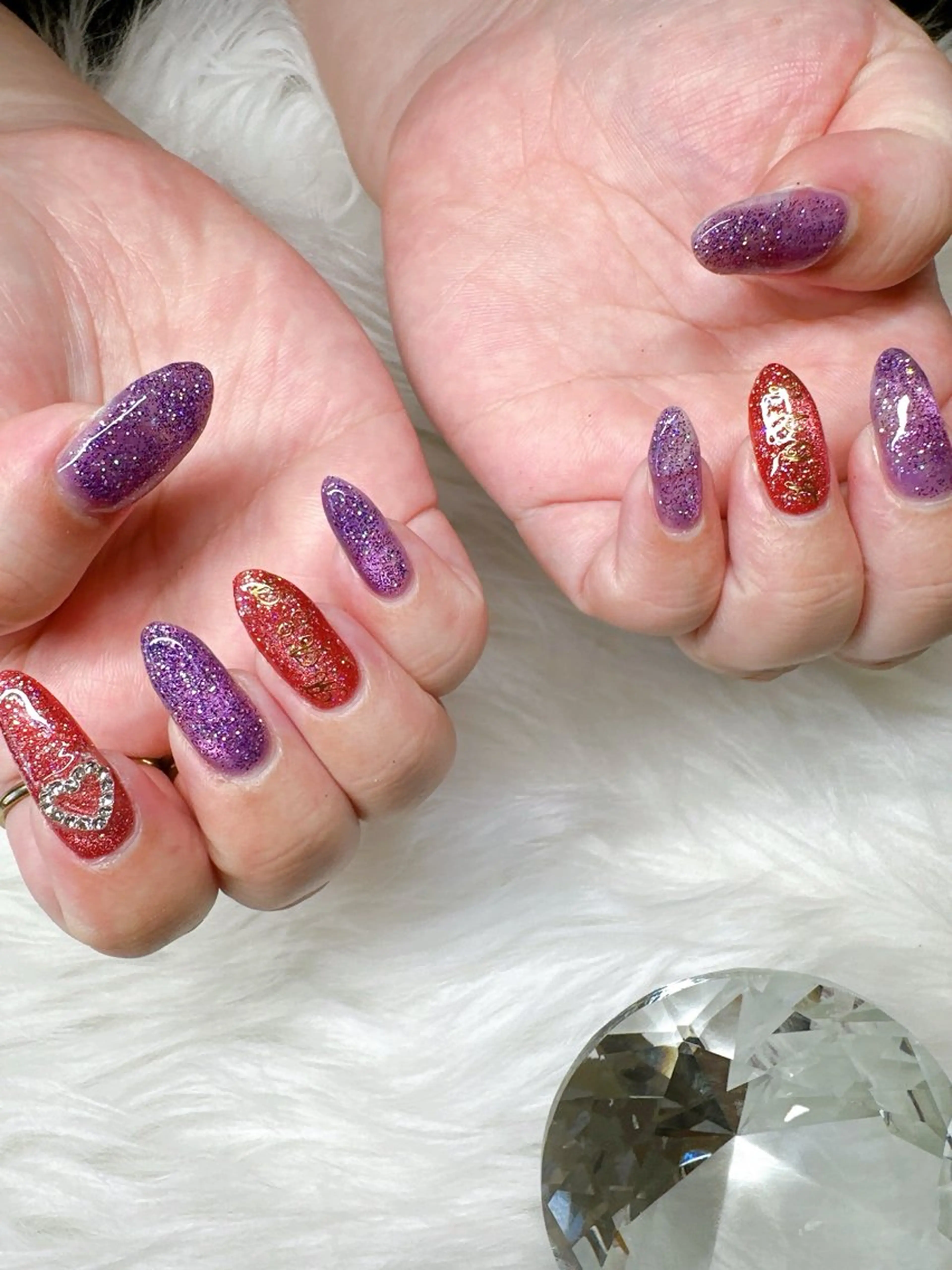 ネイル フラッシュネイル ラメ(グリッター) マグネットネイル nail salon OnRのネイルデザイン