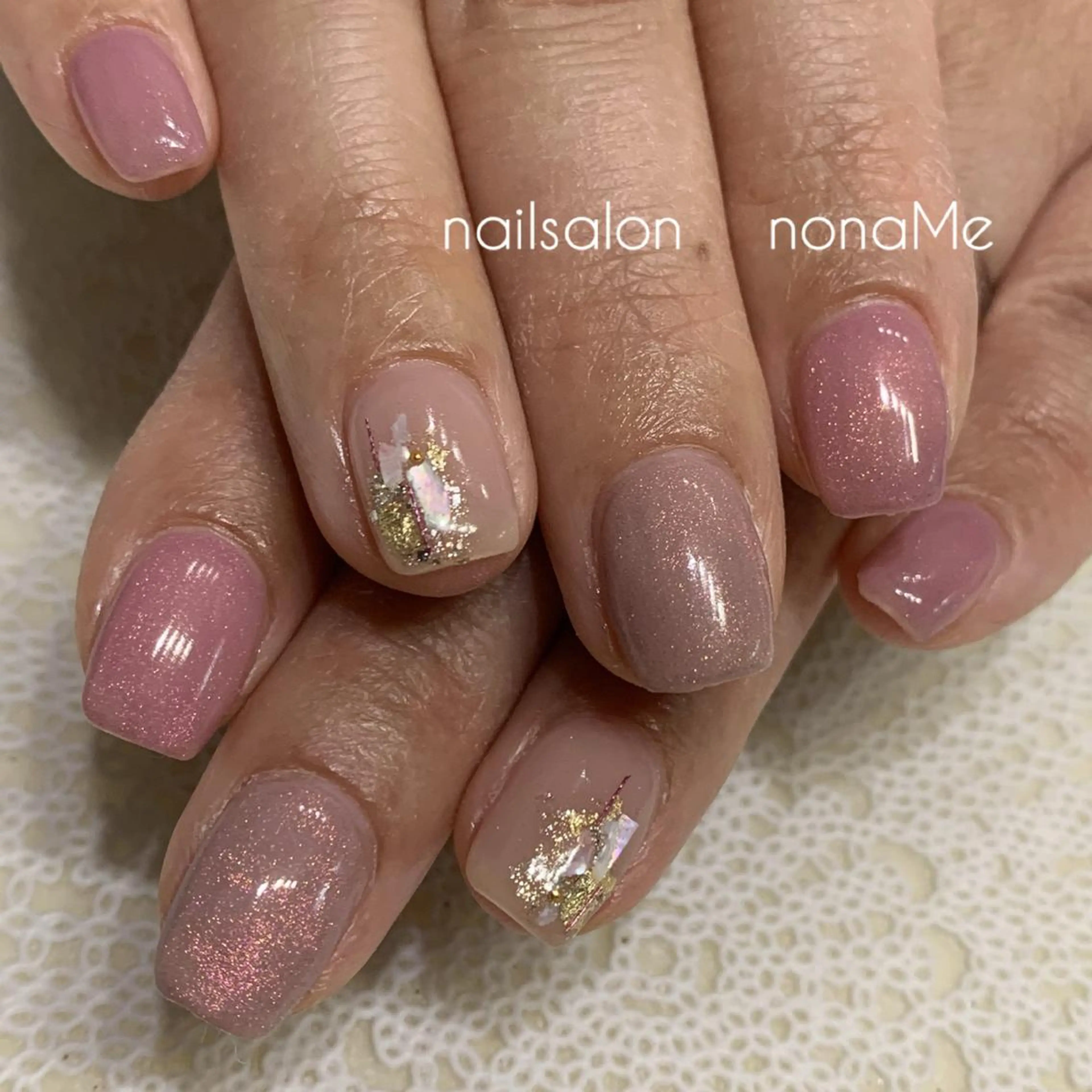 ネイル アートネイル マグネットネイル ニュアンスネイル nonaMe 森のネイルデザイン