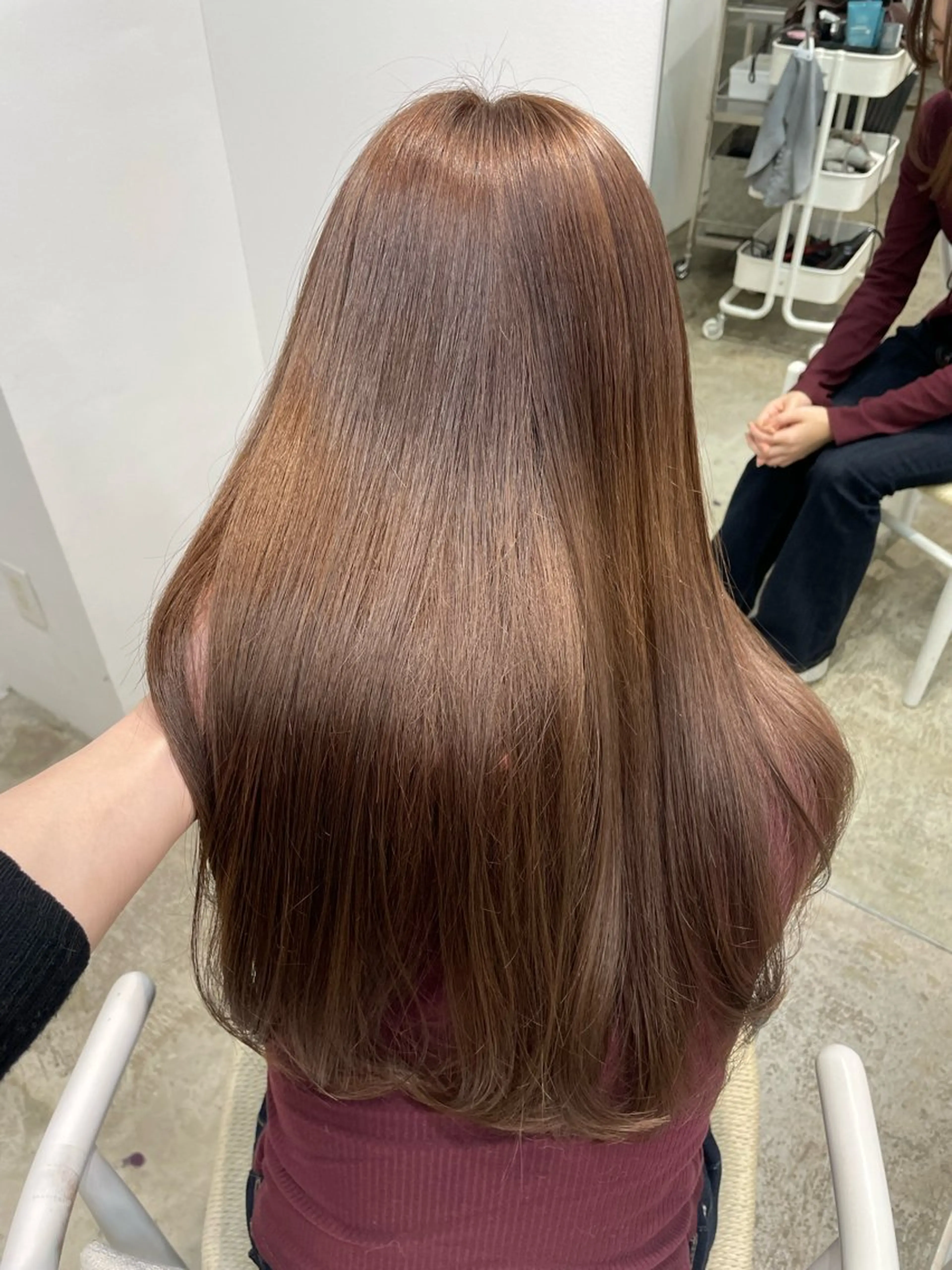 ロング カラー ブラウンカラー ヘアカラー トリートメント 𝘚𝘶𝘻𝘶 𓂃𓈒𓏸のヘアスタイル