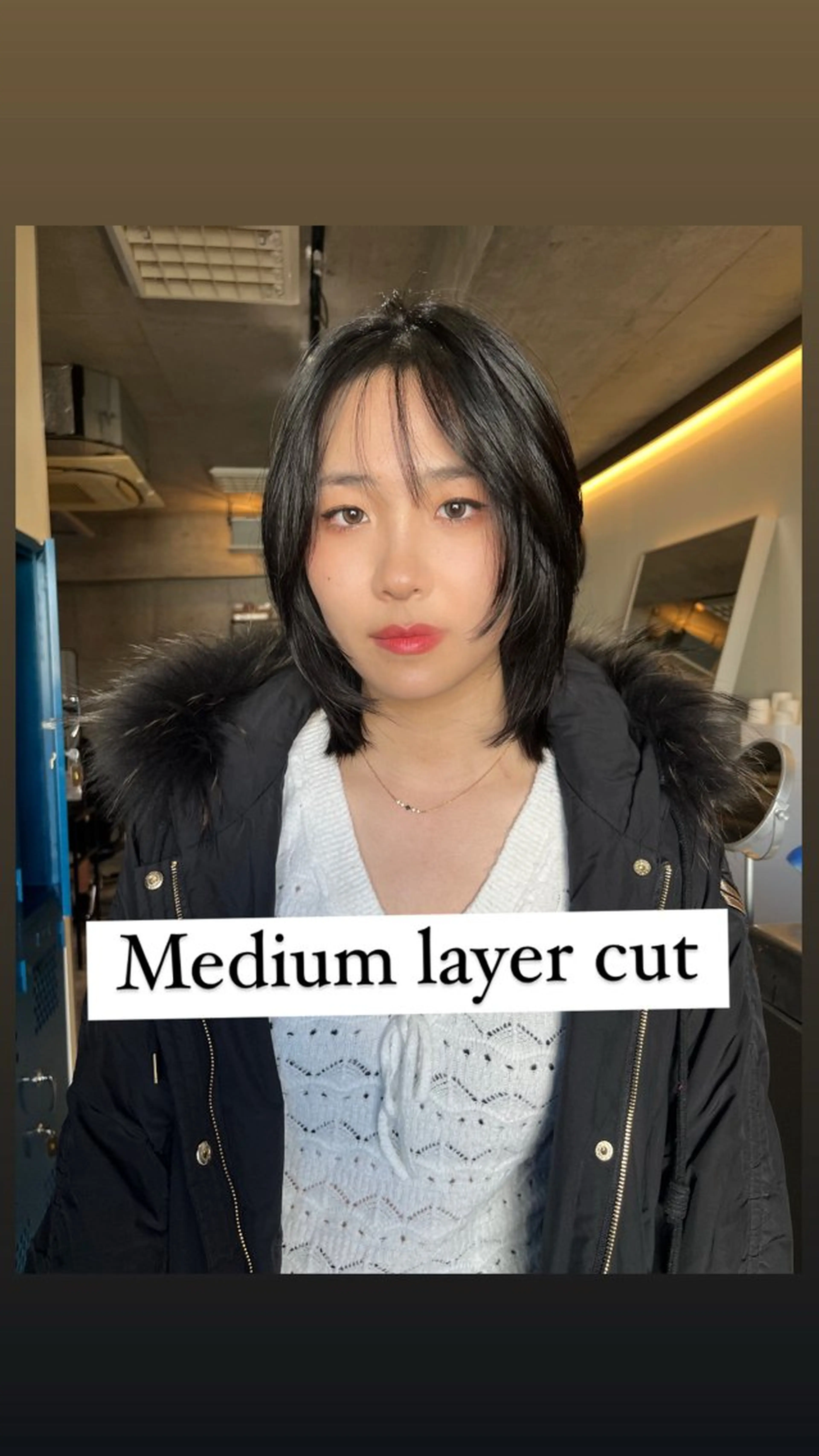 ミディアム レイヤーカット カット レイヤーカット\ウル フ　chinatsuのヘアスタイル