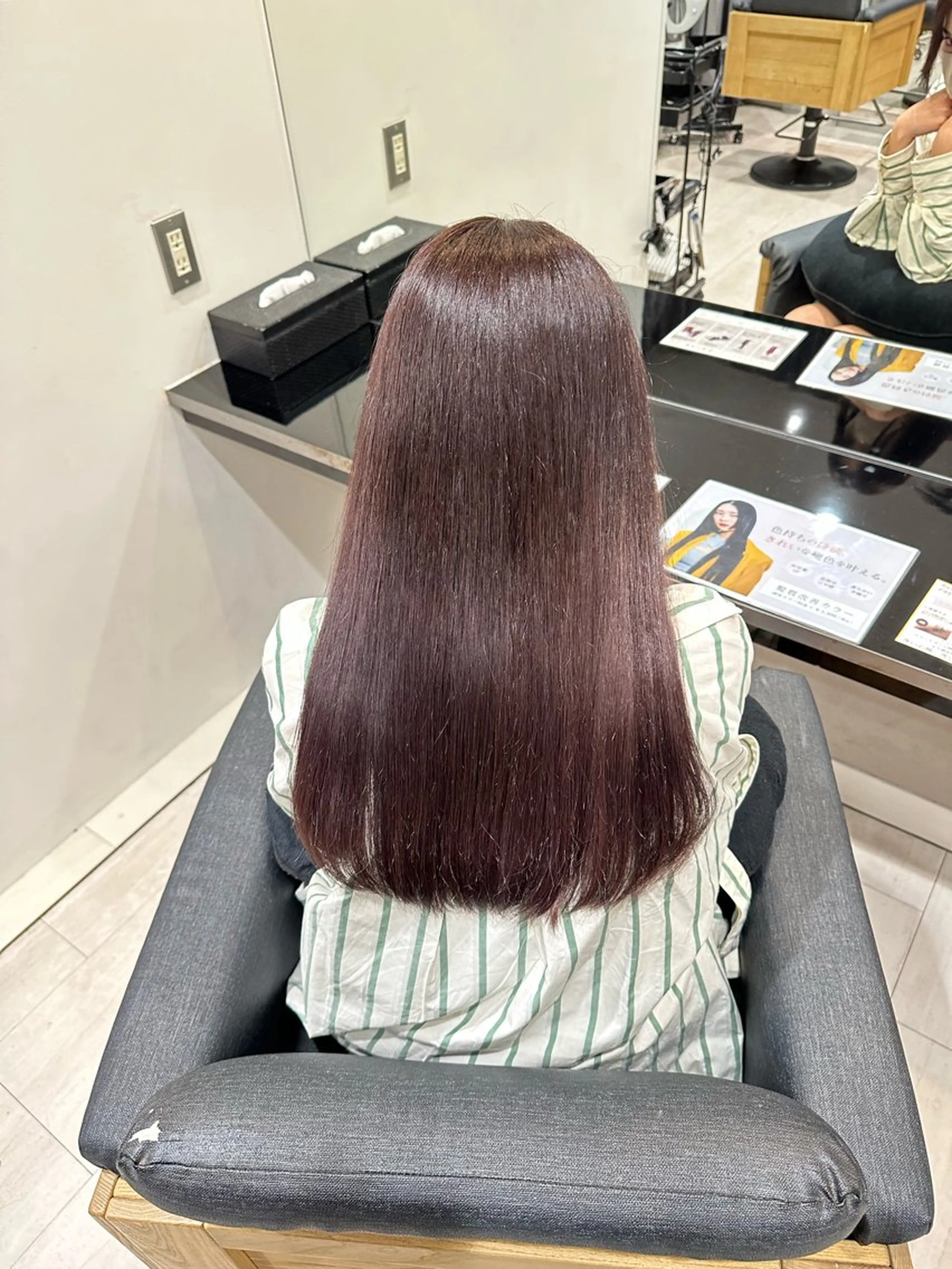 カラー ラベンダーカラー ラベンダーピンク ピンクカラー unique 松原吹季のヘアスタイル