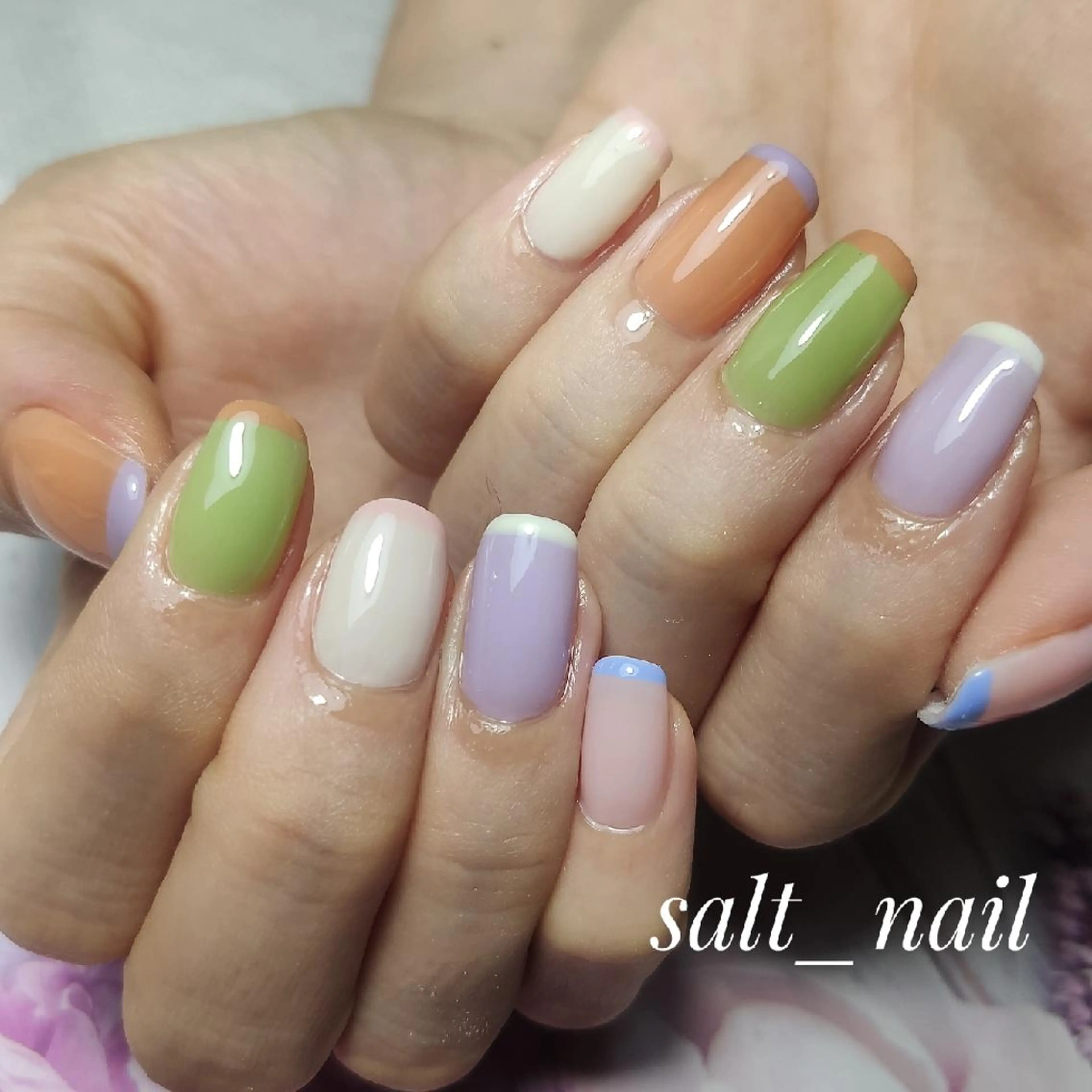 ネイル フレンチネイル 個人サロン saltnailのネイルデザイン