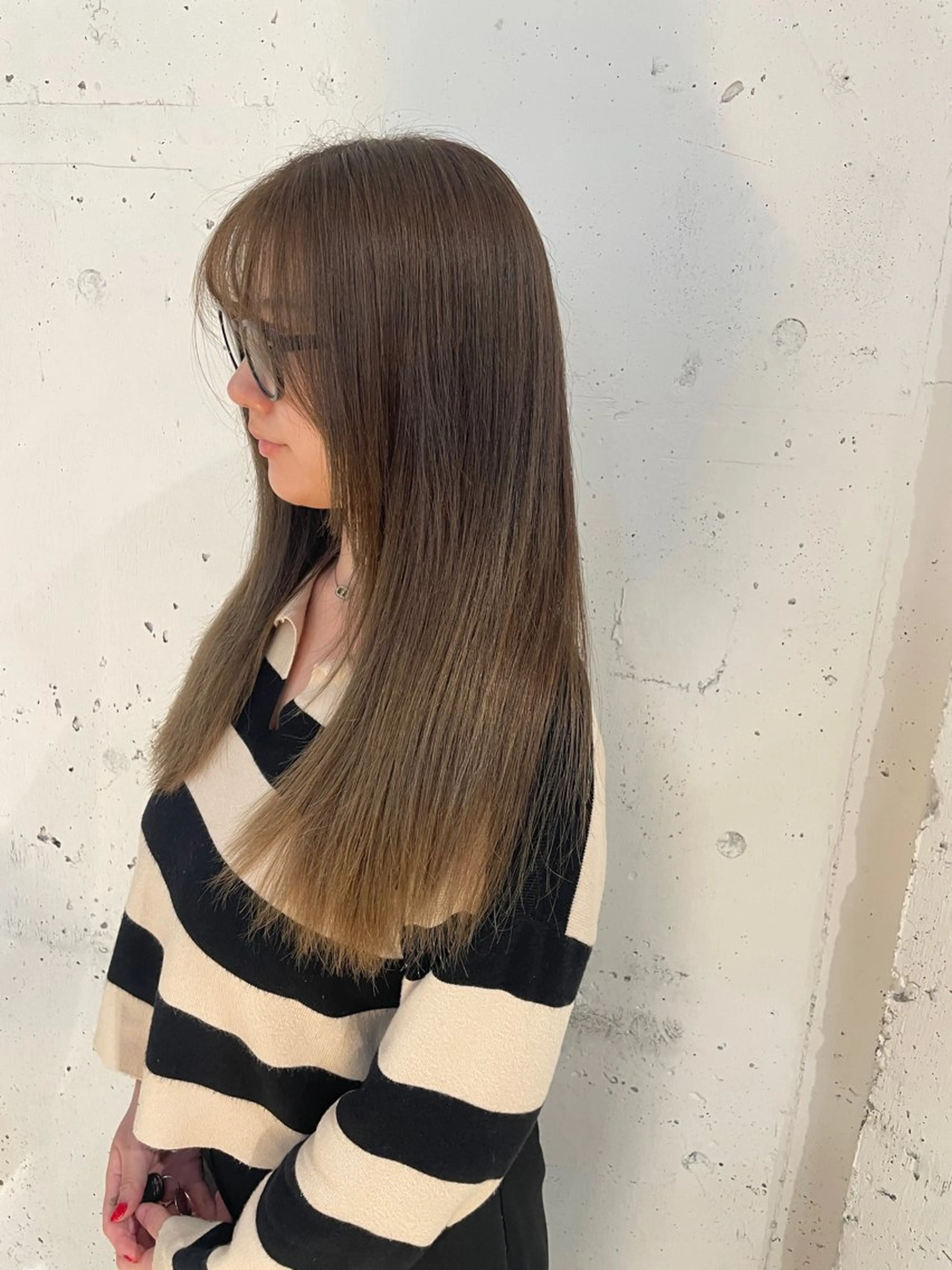 ロング カラー ヘアカラー トリートメント 🌫️縮毛矯正/髪質 改善/ゆずる🌫️のヘアスタイル