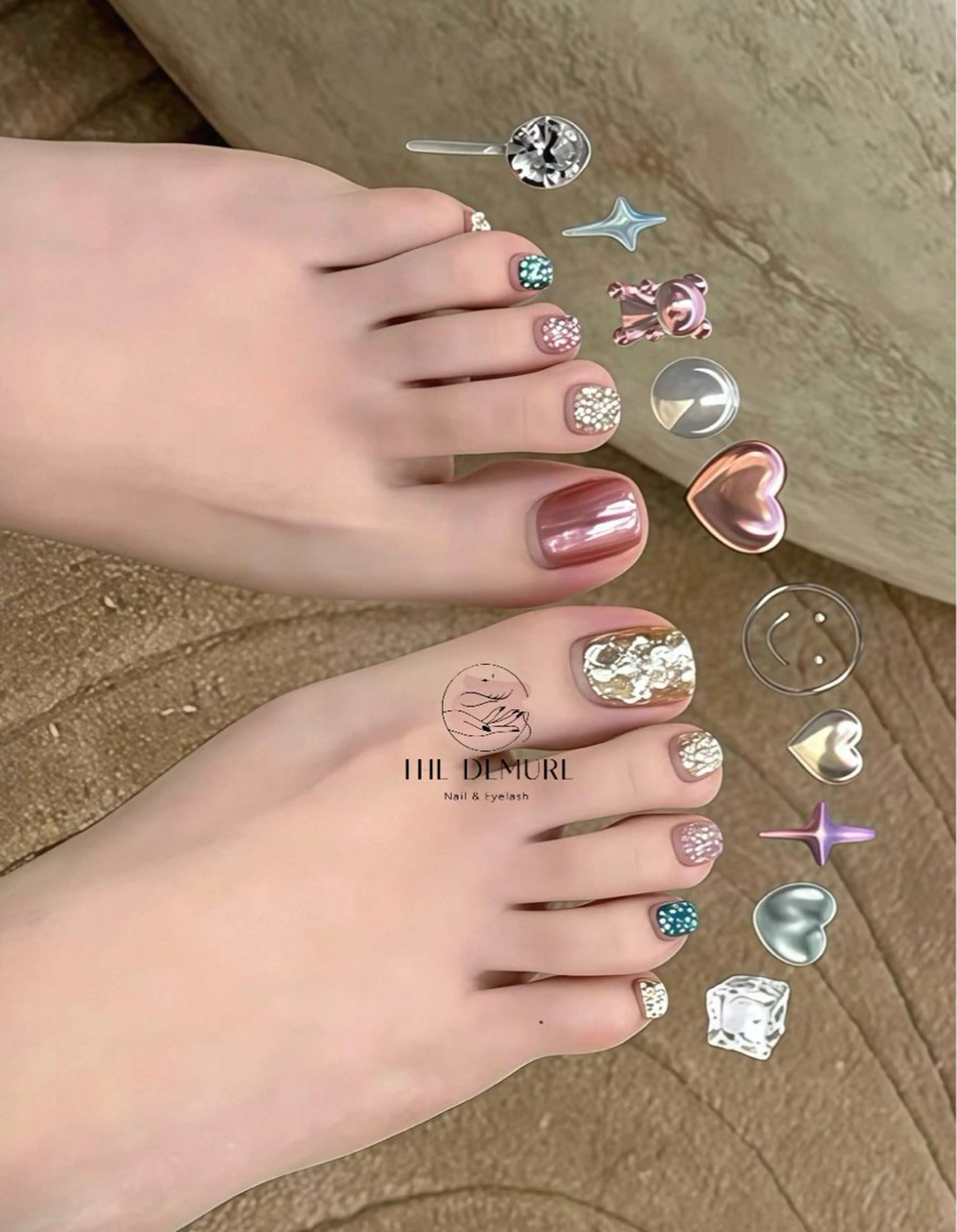 ネイル アートネイル オーロラネイル 韓国ネイル マグネットネイル オフィスネイル フットネイル NailDemure 【銀座店】のネイルデザイン