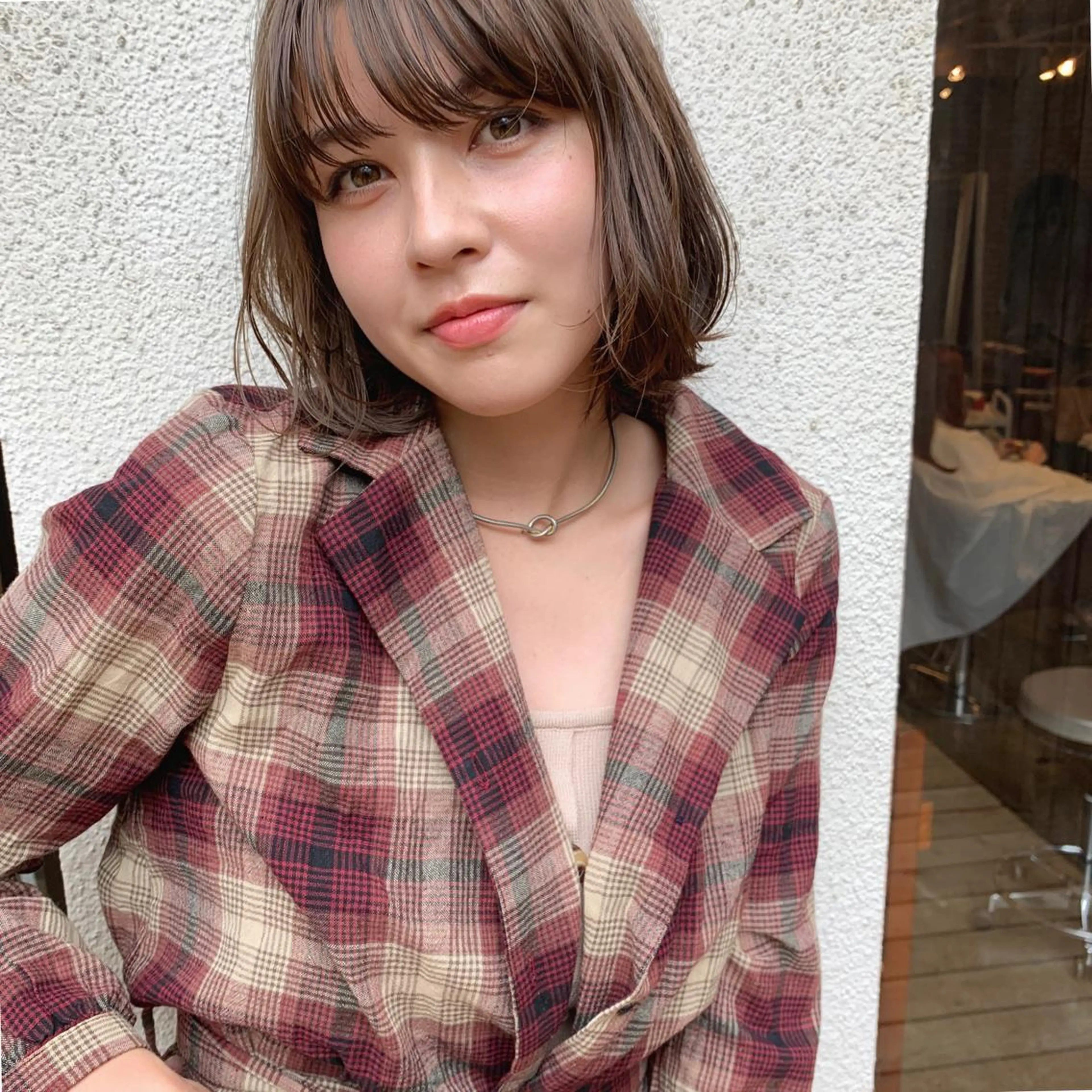 ミディアム パーマ トリートメント 銀座🤍ボブ/ ミディアム/佐野夢美のヘアスタイル