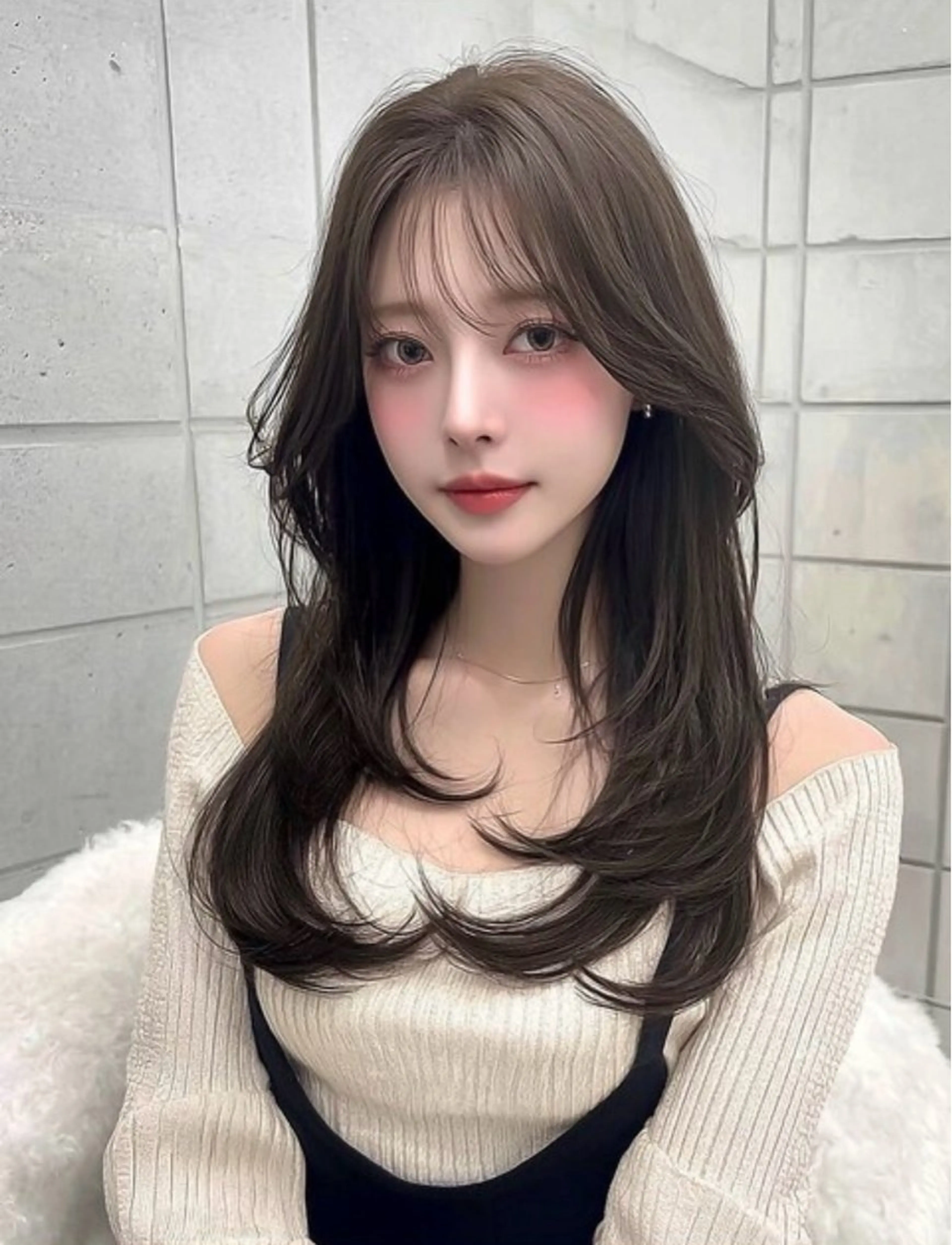 ロング カラー ヘアカラー 盛れる韓国ヘア🩰/ ワンホンヘア/華のヘアスタイル