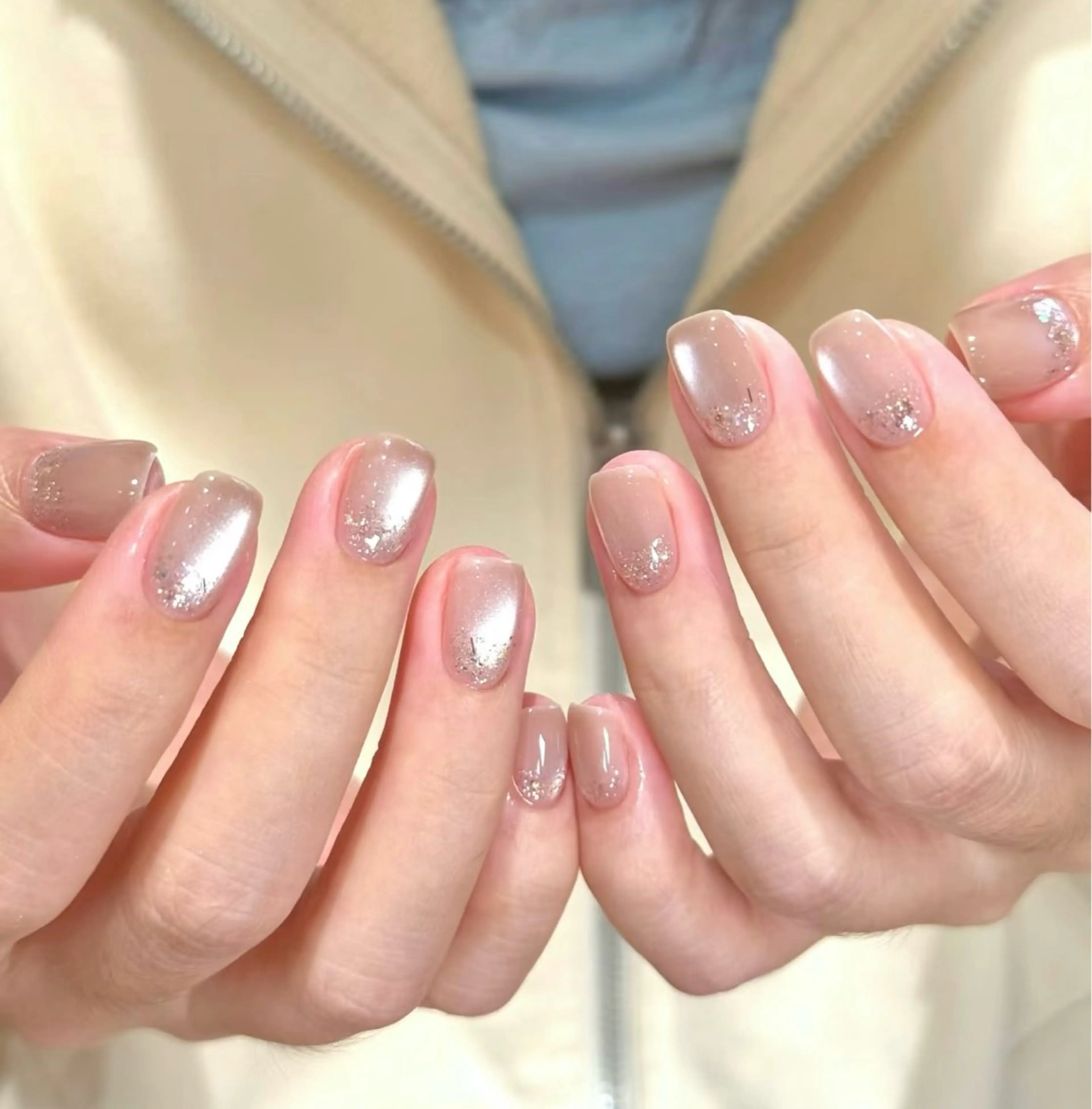 ネイル アートネイル オーロラネイル チークネイル 長さ出し フットネイル Blossom nail【ブラソンネイル】所属・Blossom nail_研修のネイルデザイン