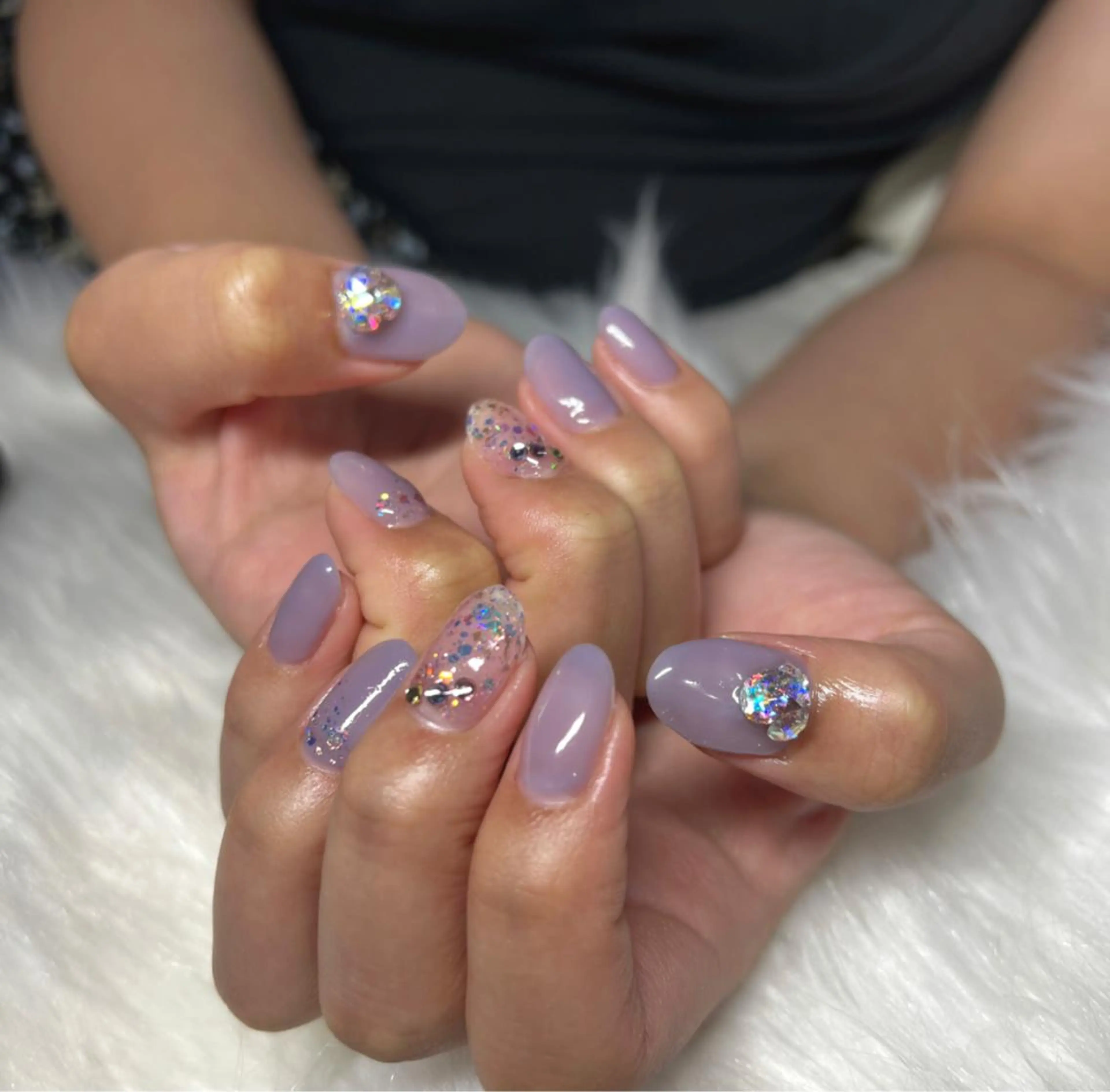 ネイル オーロラネイル フレンチネイル ジェルネイル マグネットネイル パラジェル LeaLea nails.のネイルデザイン