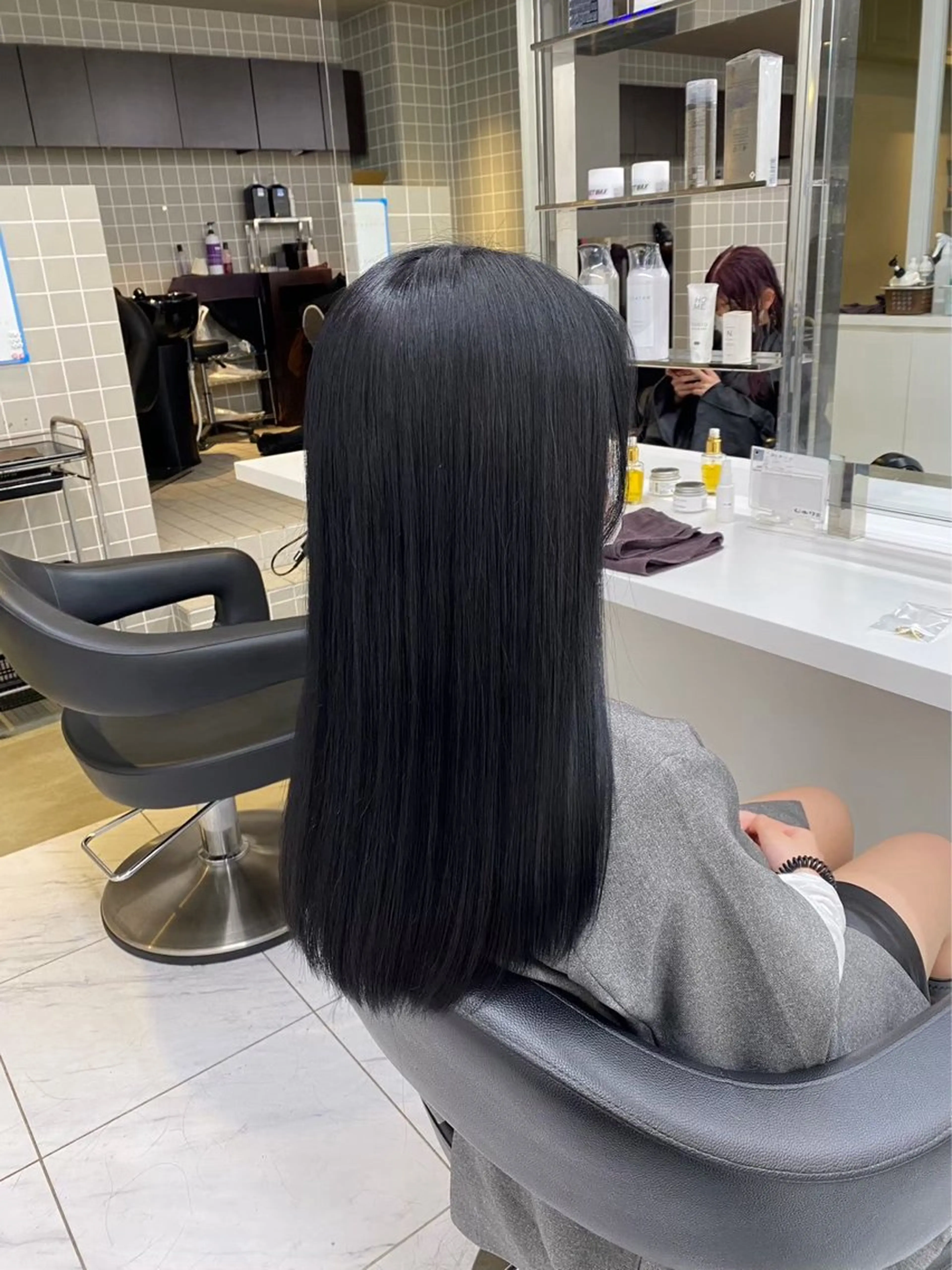 セミロング カラー ヘアアレンジ Over hair_ misakiのヘアスタイル