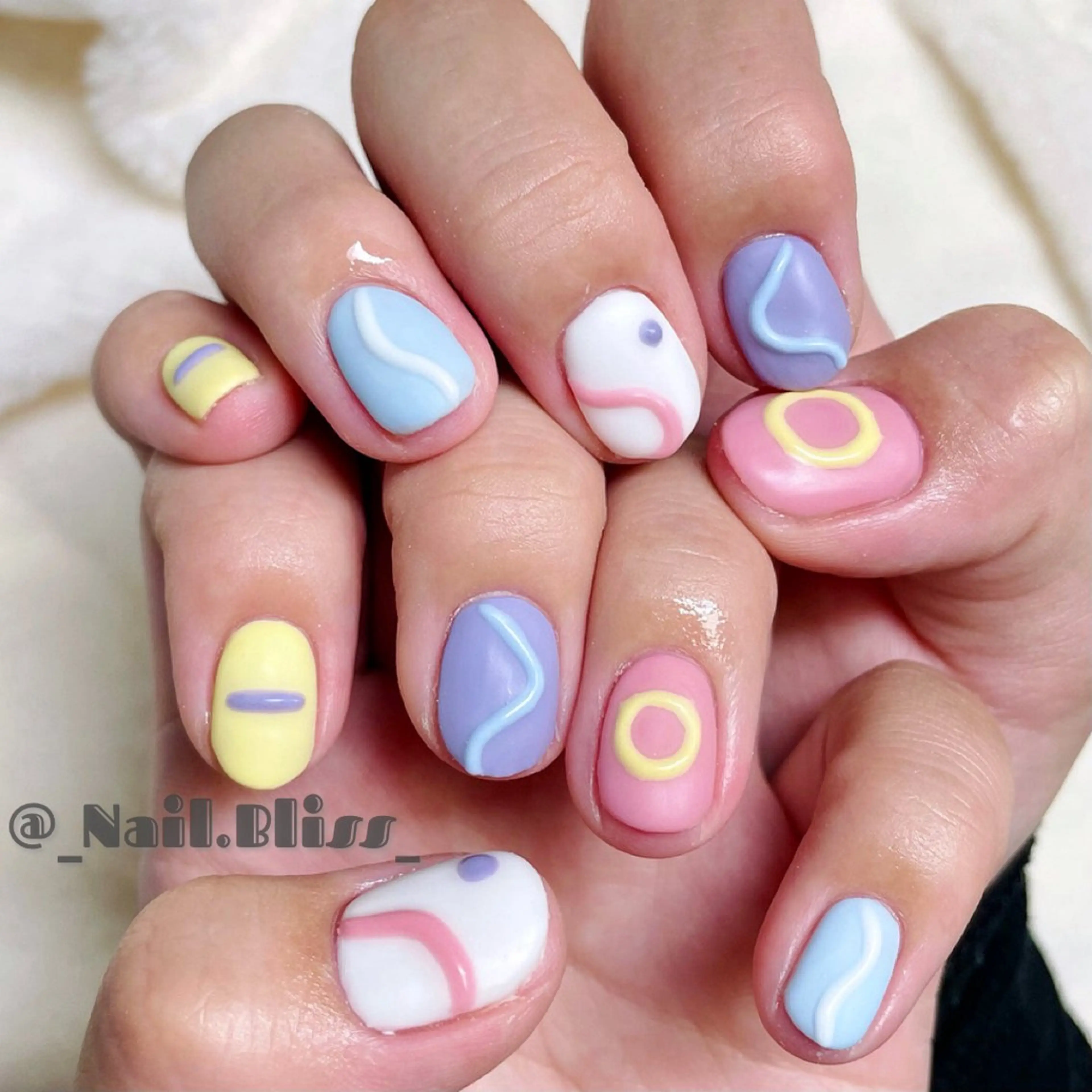 ネイル マットネイル 持ち込み パステルネイル ハンドネイル NAIL BLISSのネイルデザイン