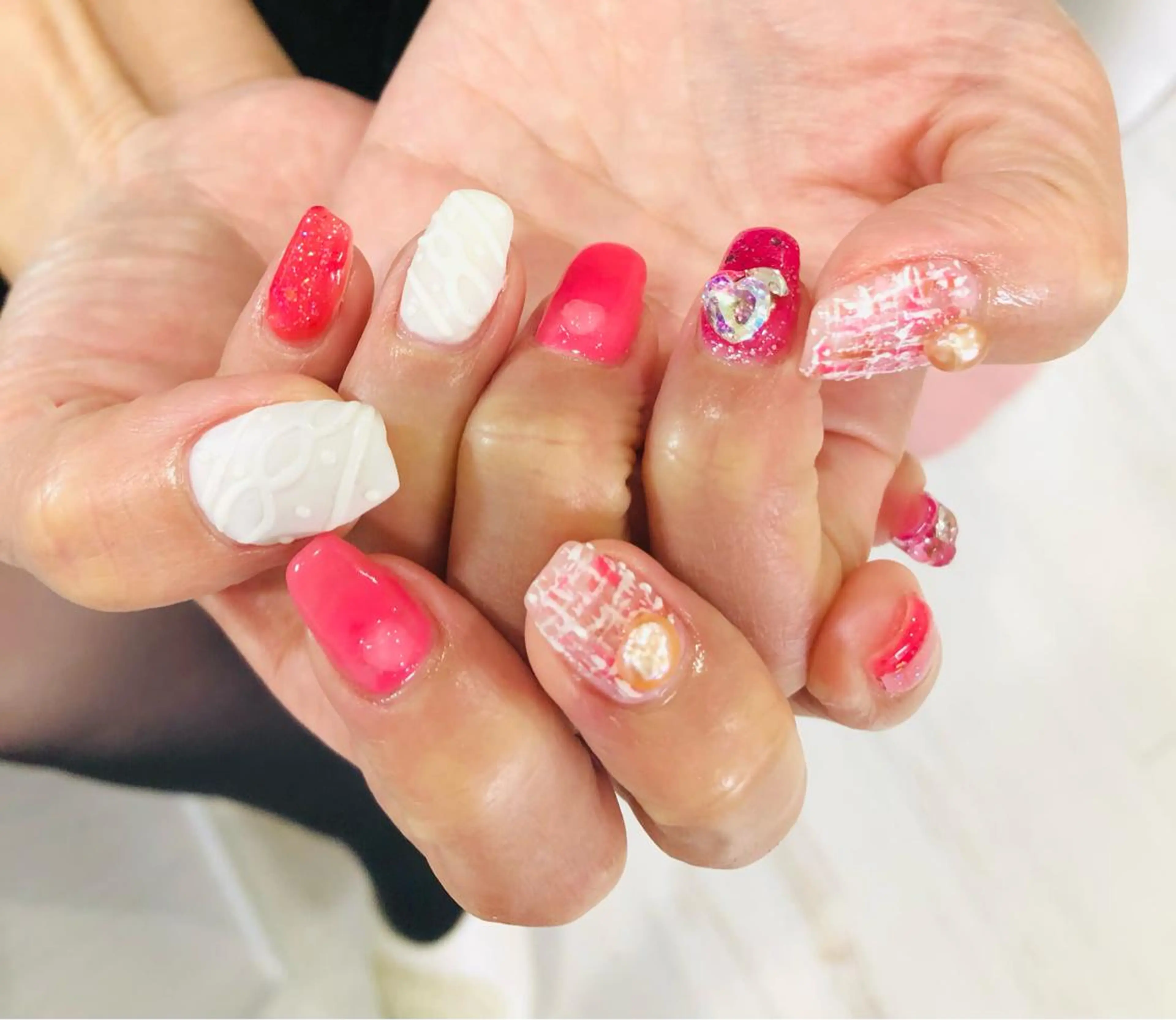 ネイル ニュアンスネイル ツイードネイル 冬ネイル クリスマス H3 hitoのネイルデザイン