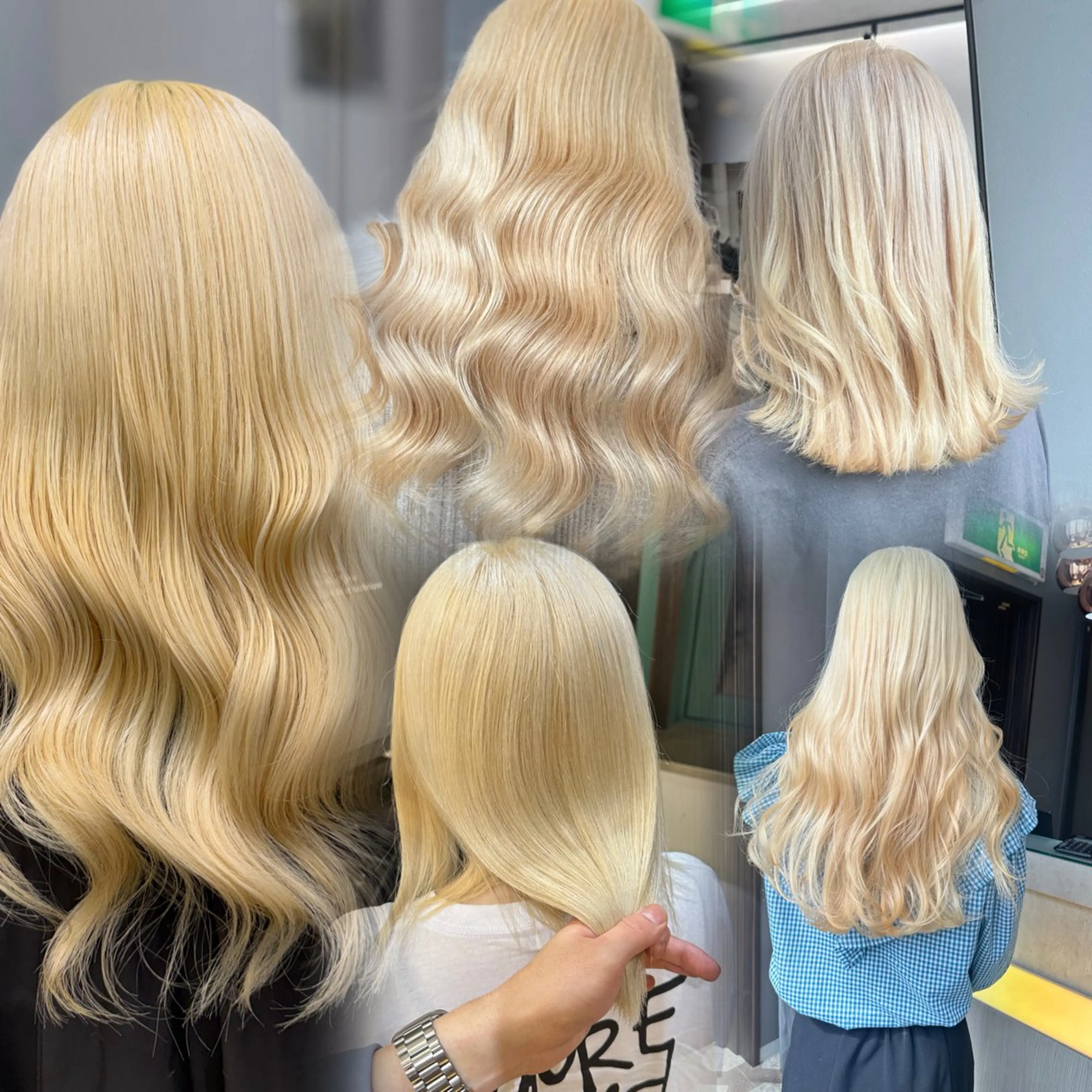 セミロング カラー ベージュカラー ダブルカラー ハイトーンカラー 似合わせカット ヘアカラー トリートメント 天神大名/ブリーチ 鶴岡和幸/ハイトーンのヘアスタイル