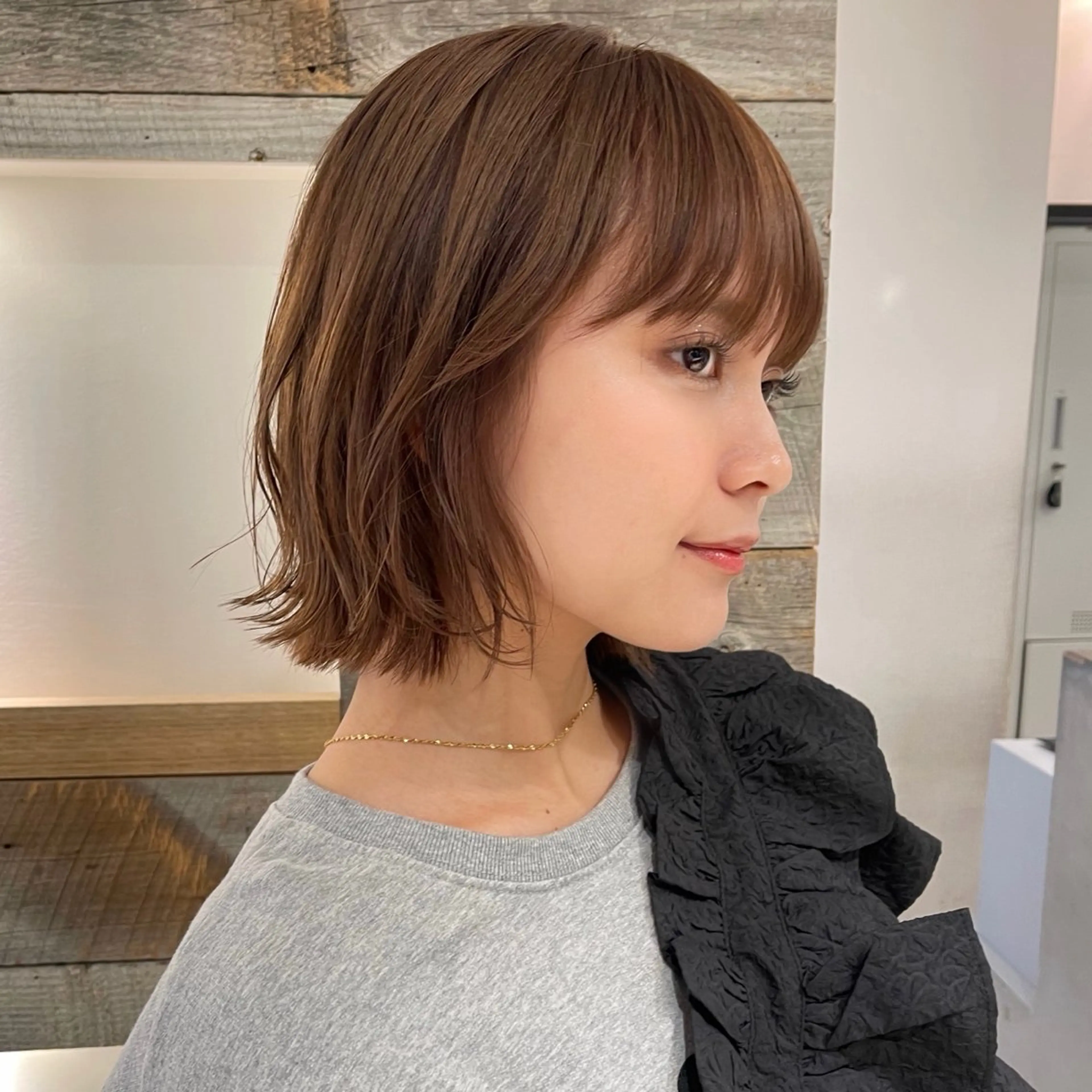 ショート ボブレイヤー ボブ レイヤーカット 似合わせカット 外ハネヘア ボブ・韓国ヘア特化 美容師💕織茂ひかりのヘアスタイル