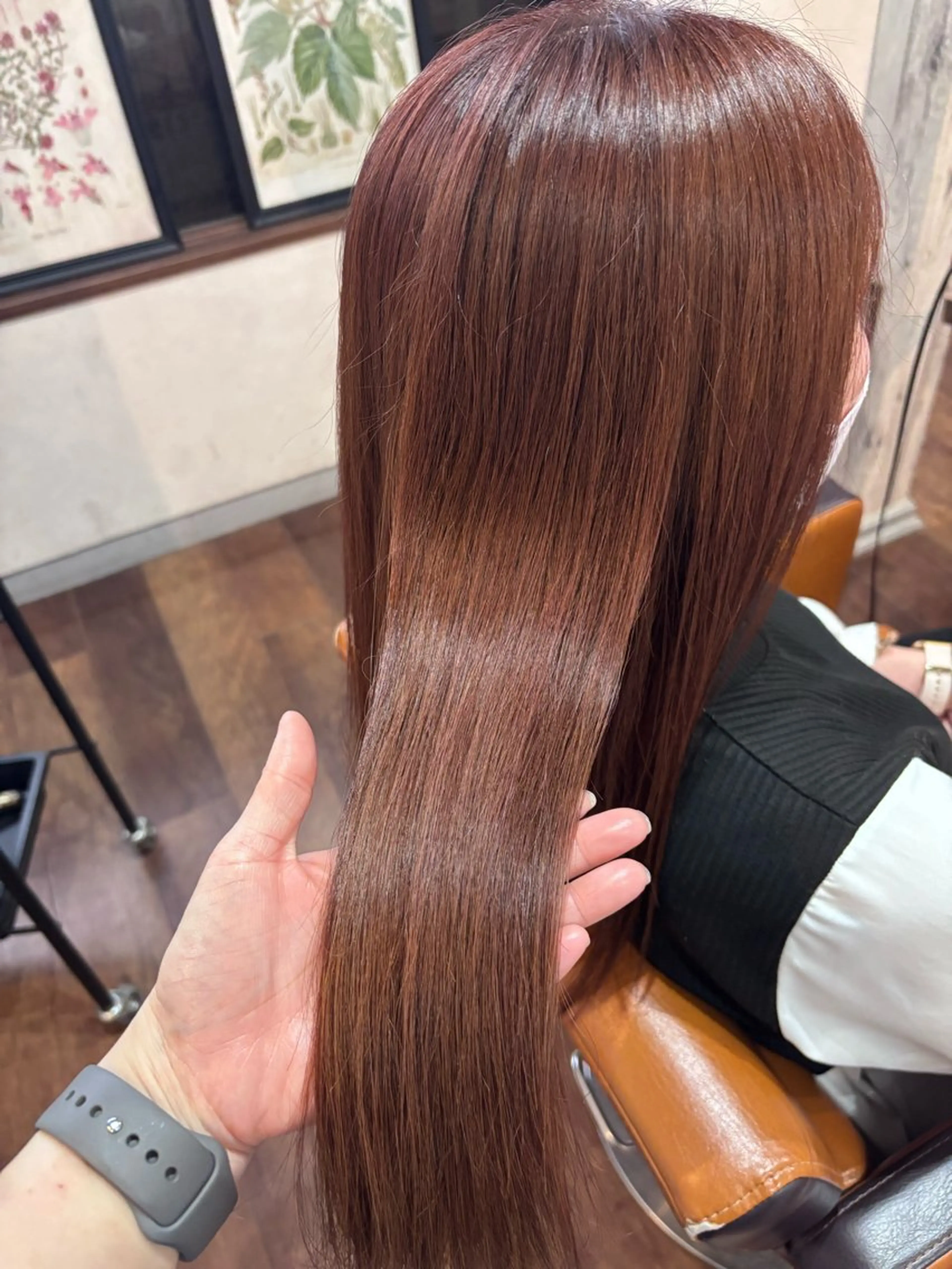 ロング カラー ブリーチ ピンクカラー ヘアカラー radiant nakamuraのヘアスタイル