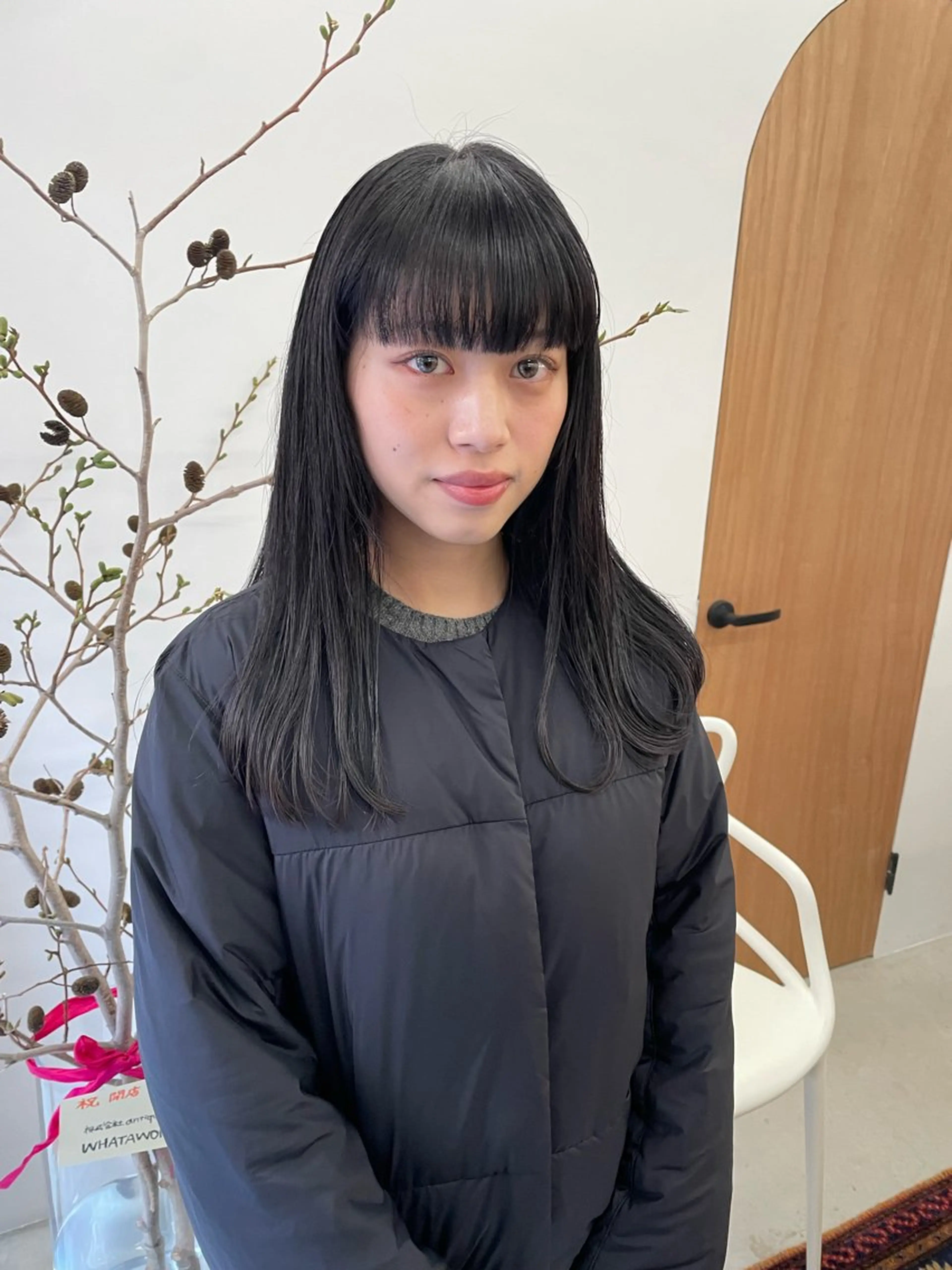 セミロング カラー パーマ ヘアアレンジ メンズ 黒髪 シルバー カット 縮毛矯正 トリートメント tatsumi/ボブ ウルフ/レイヤーのヘアスタイル