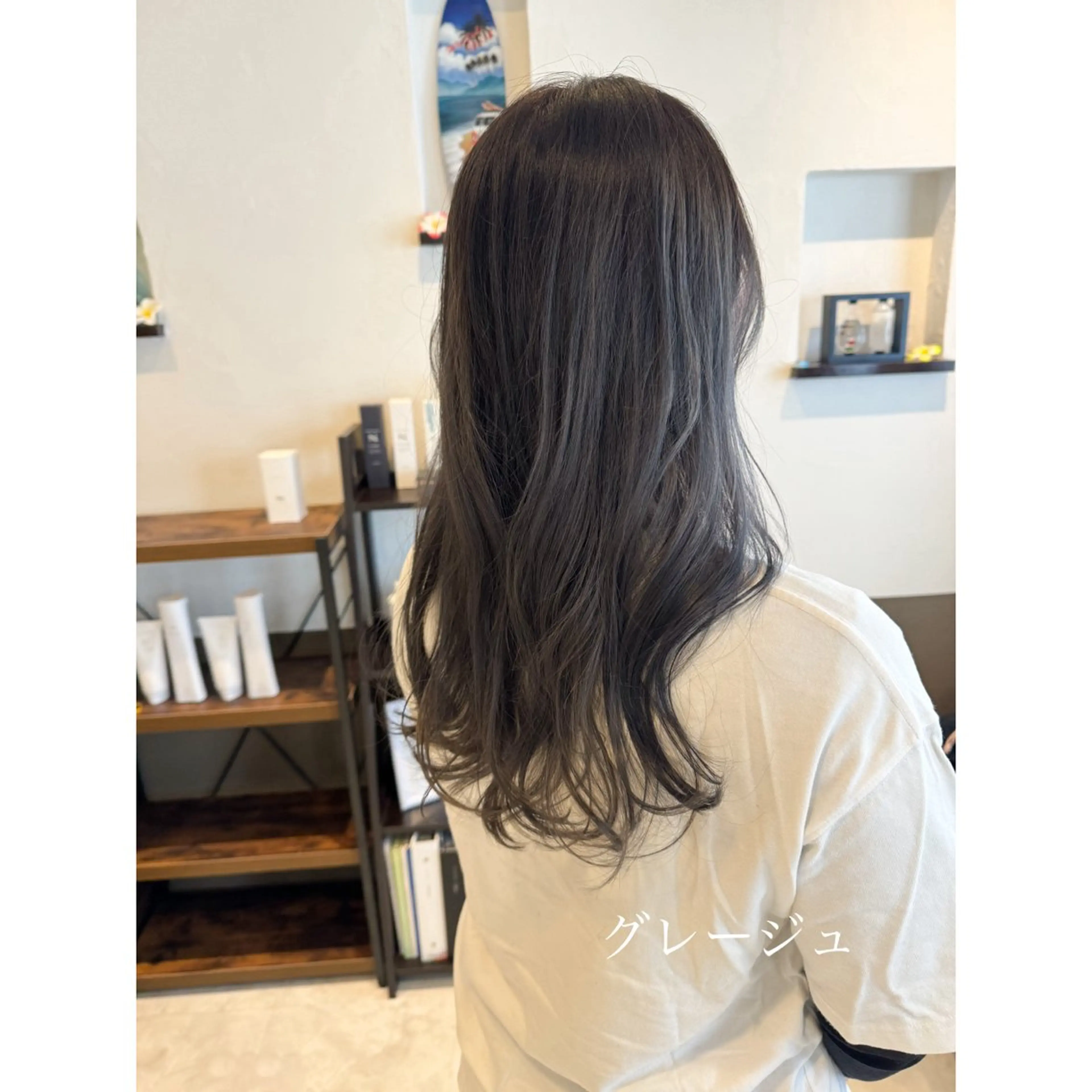 セミロング カラー 坂井田 浩樹のヘアスタイル
