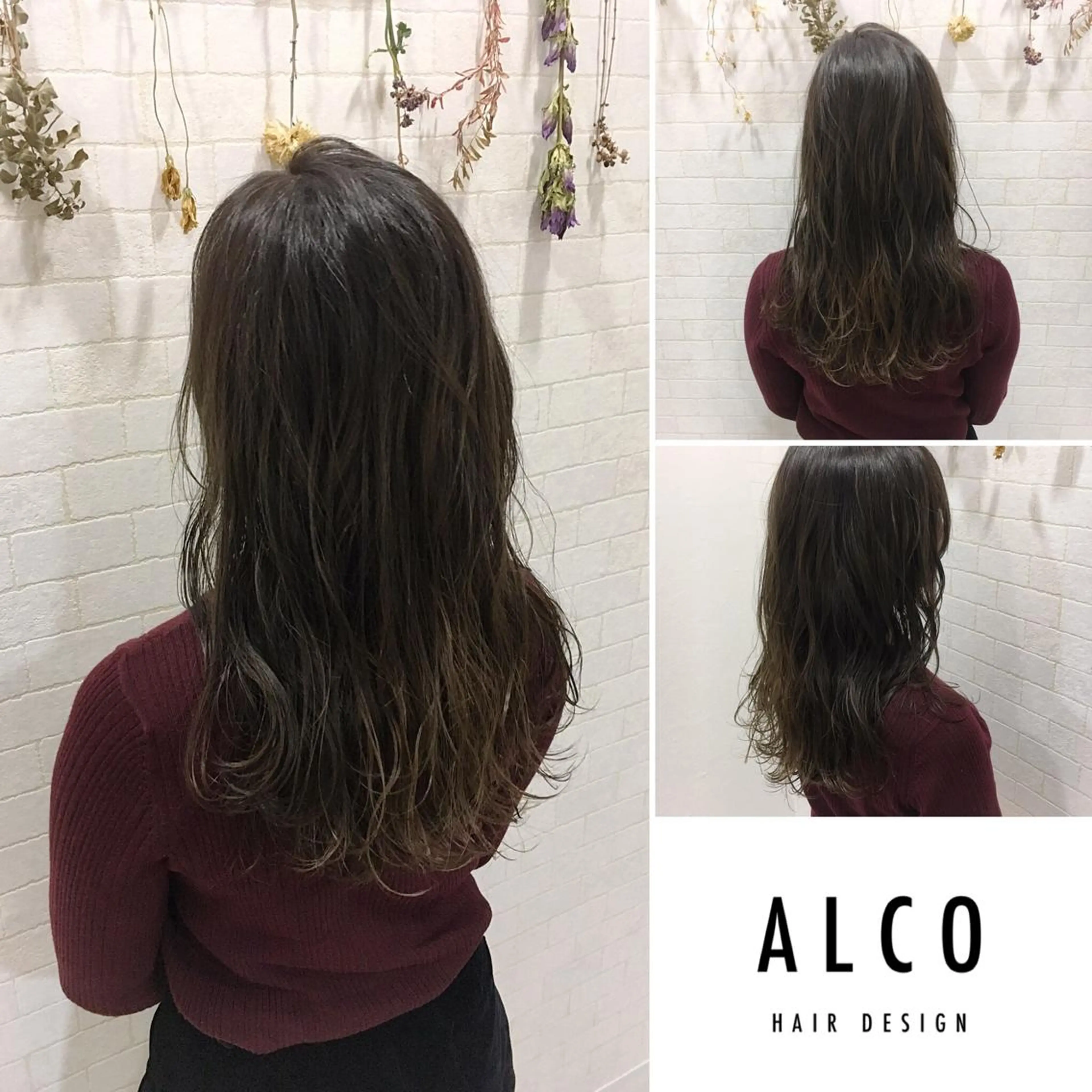 セミロング カラー ワタイショウタ 髪質改善✨眉毛サロンのヘアスタイル