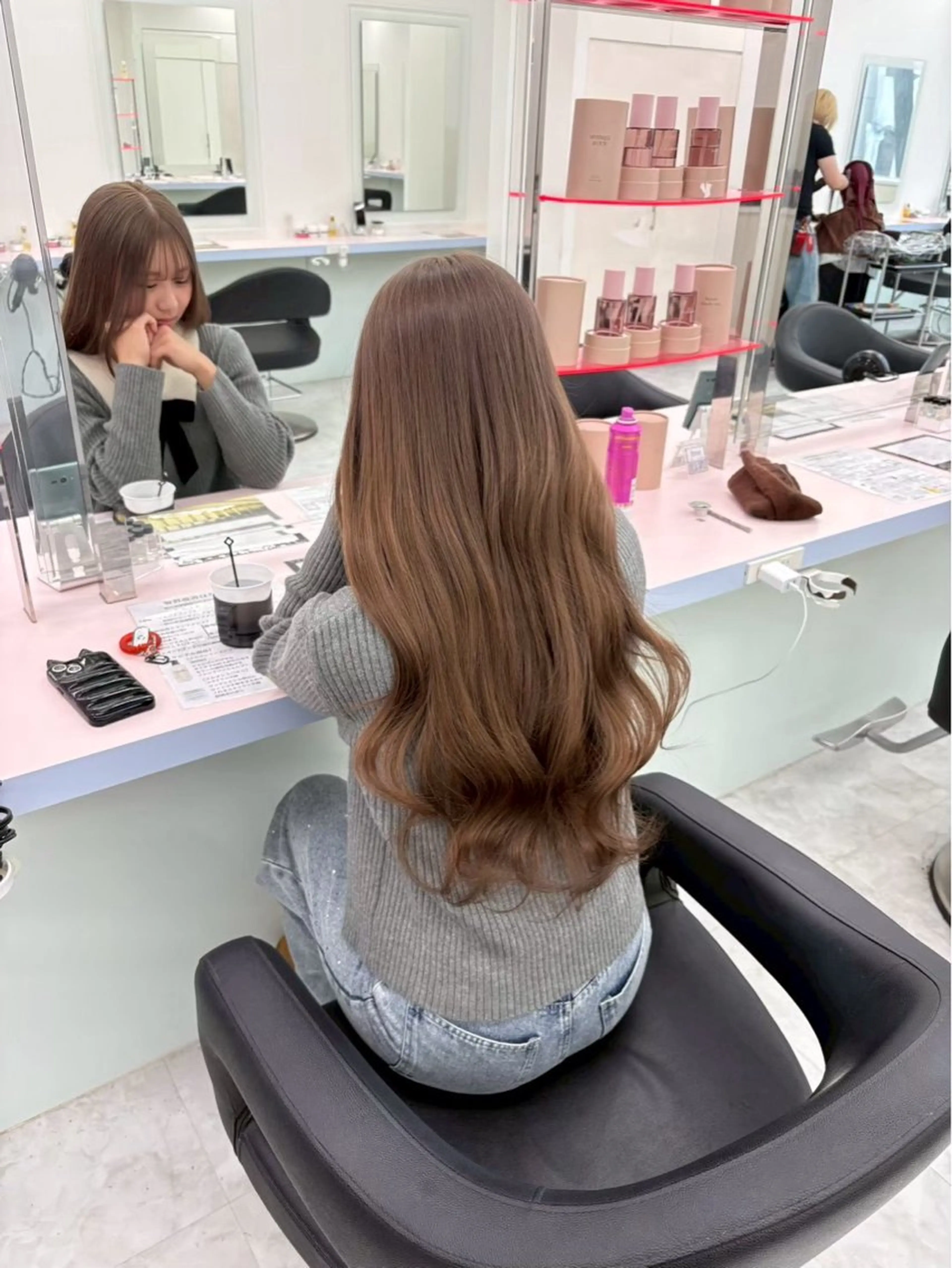 ロング カラー ヘアアレンジ 金山 律　暖色系カラーのヘアスタイル