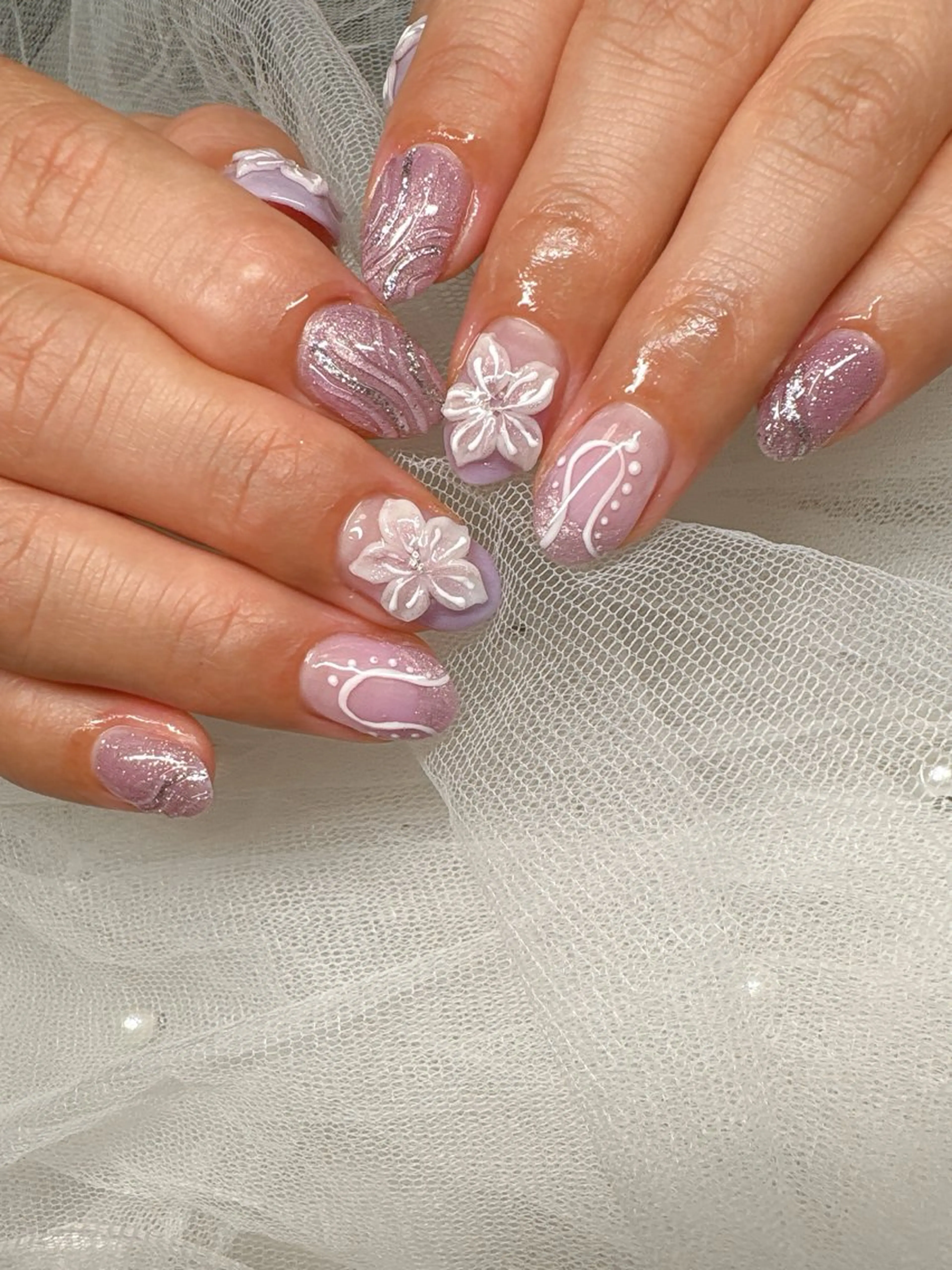 ネイル ハンドネイル ハンドケア PLUM  BELL 横浜自宅ネイルのネイルデザイン