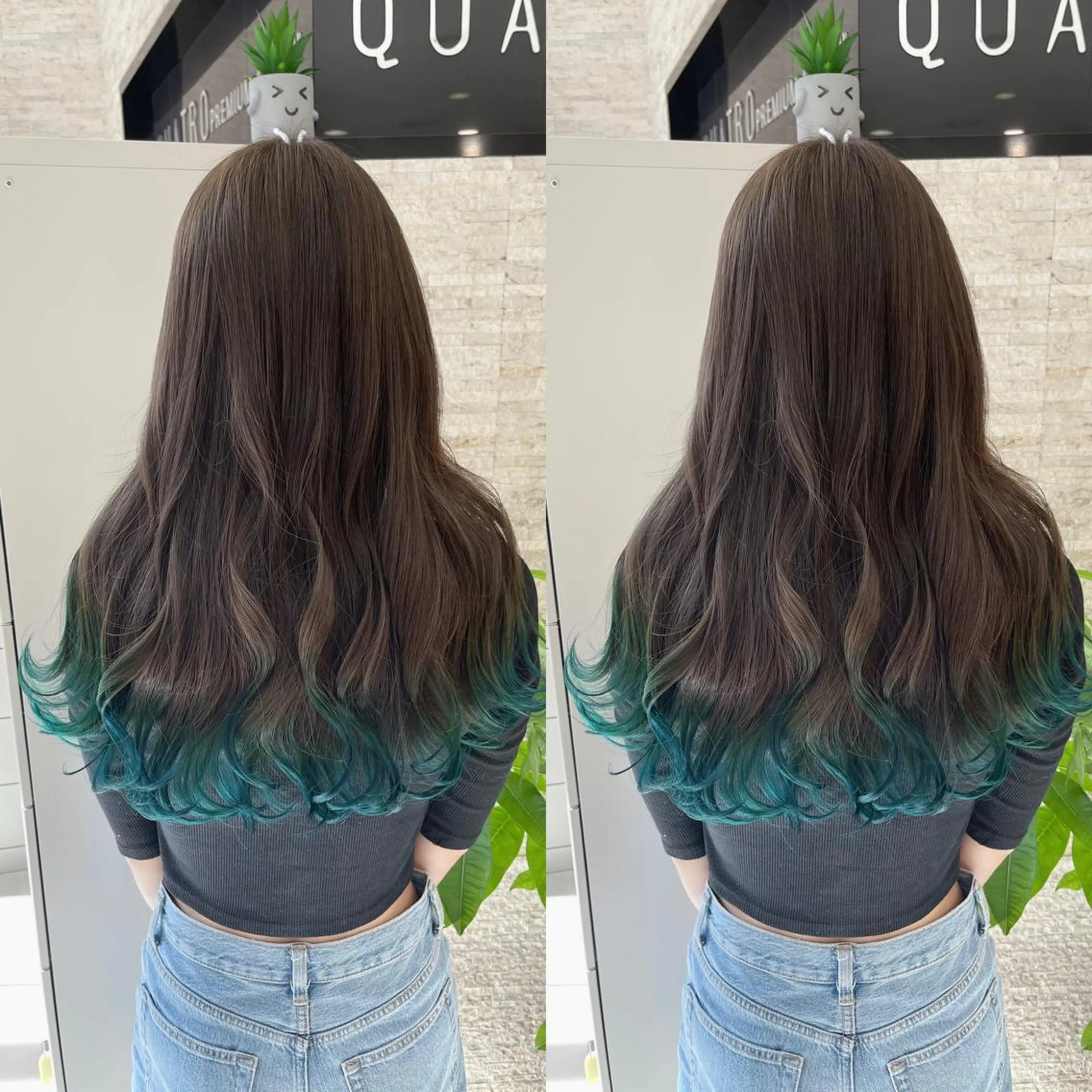 ロング カット ヘアカラー Y Uのヘアスタイル