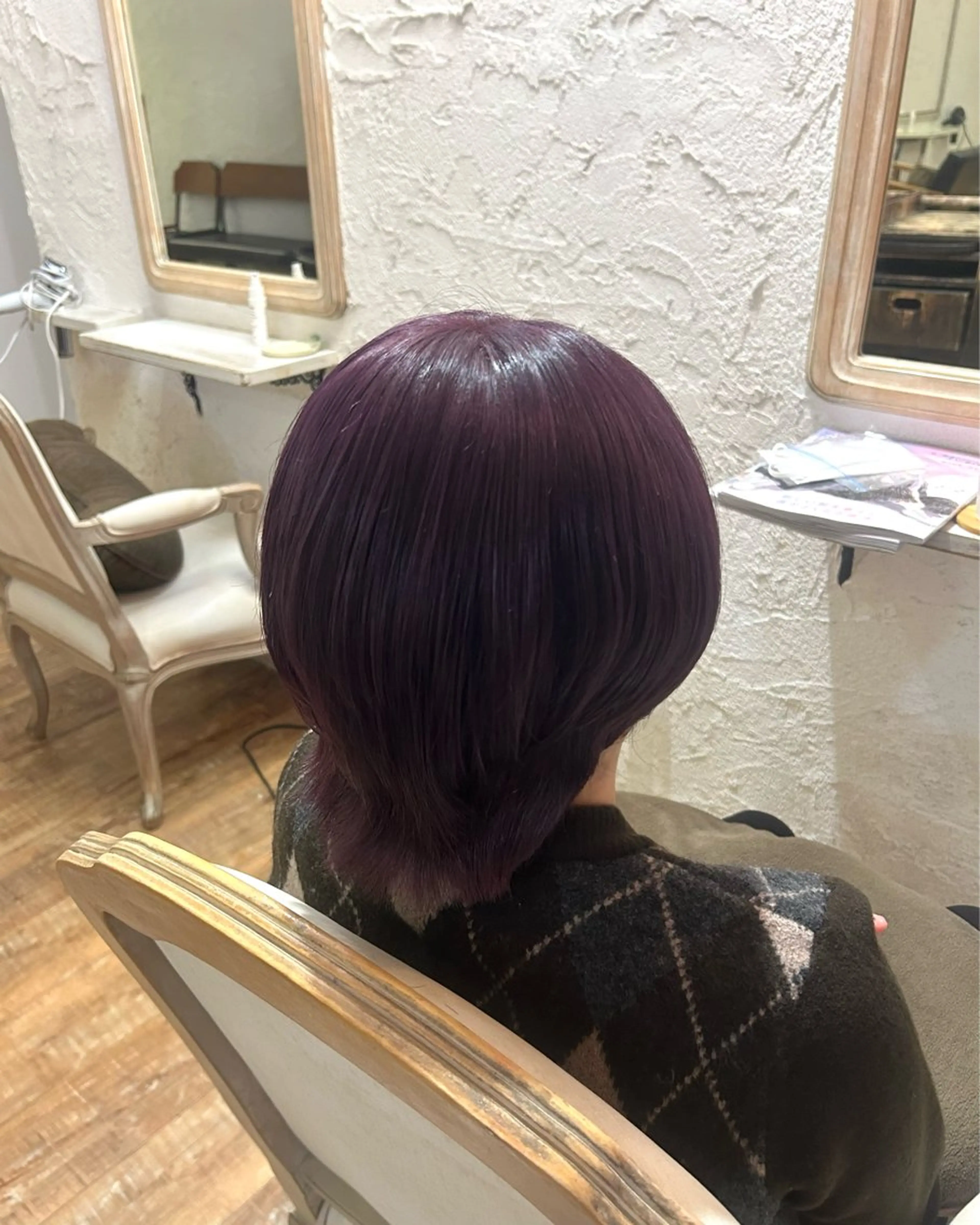 カラー ラベンダーカラー ラベンダーピンク ピンクカラー 水口 琉那のヘアスタイル