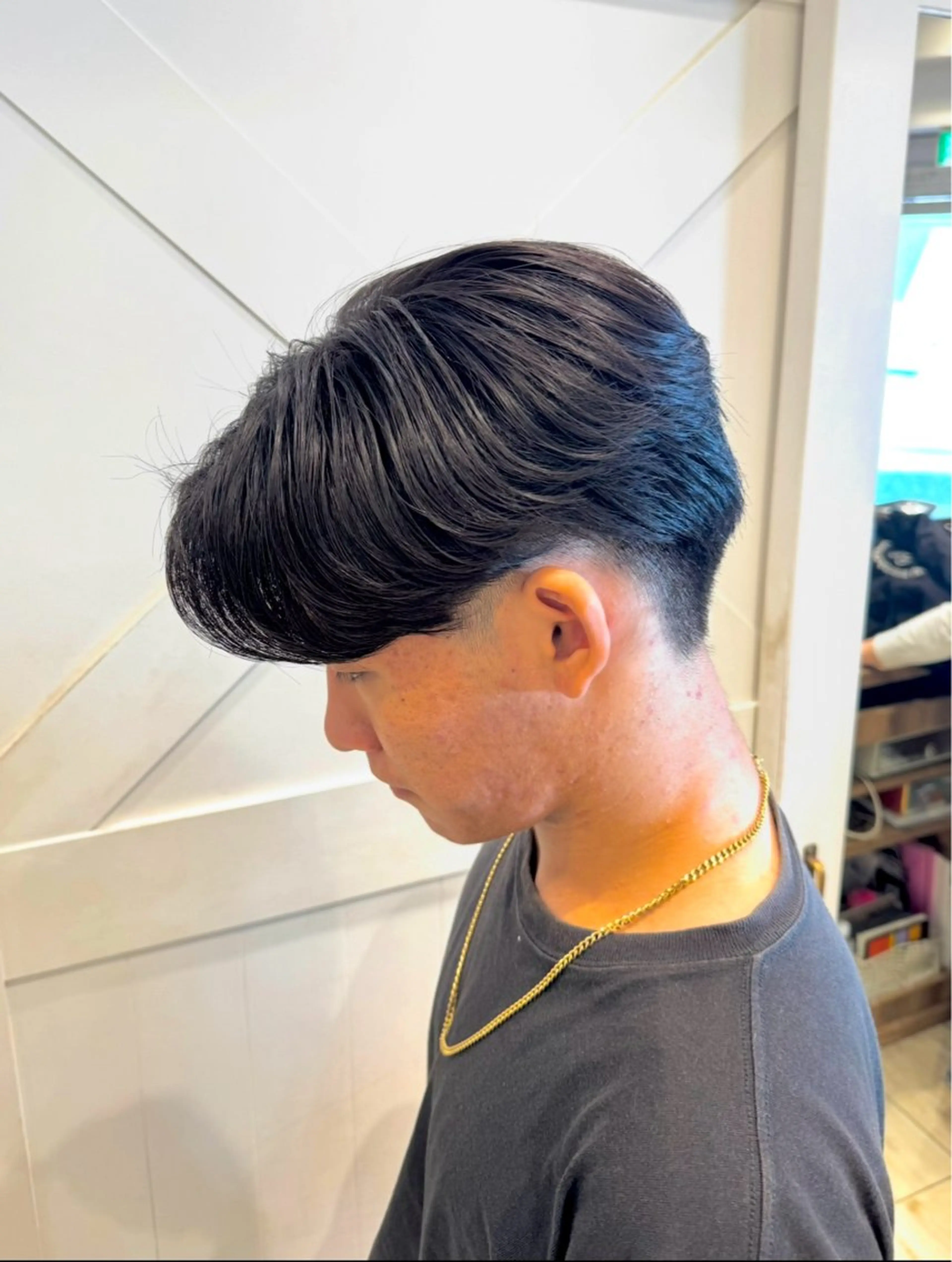 メンズ 横浜｜韓国レイヤー｜ 暖色カラー｜まなとのヘアスタイル