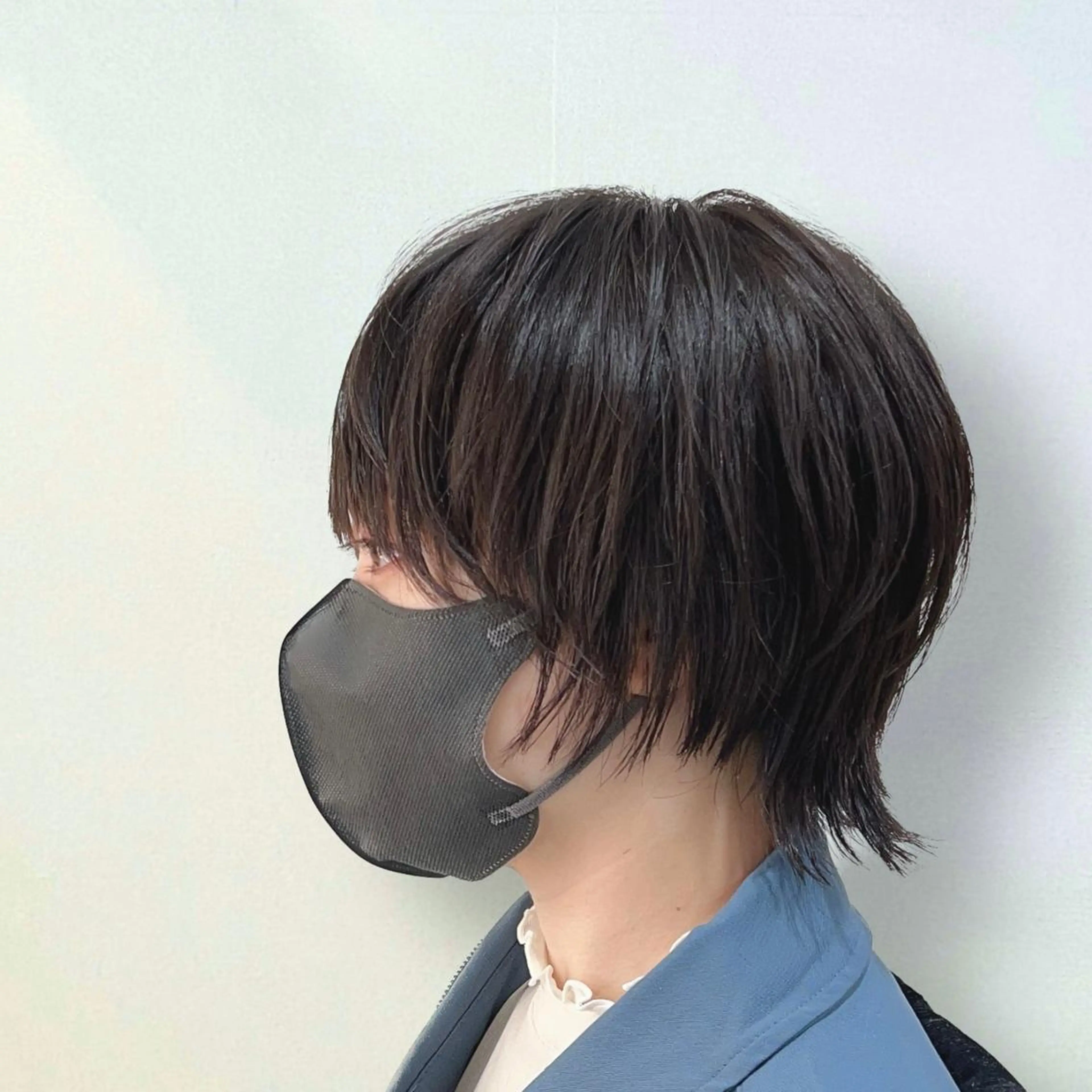 ショート ハッシュ・ウルフ🐺 小顔レイヤー松山直史のヘアスタイル