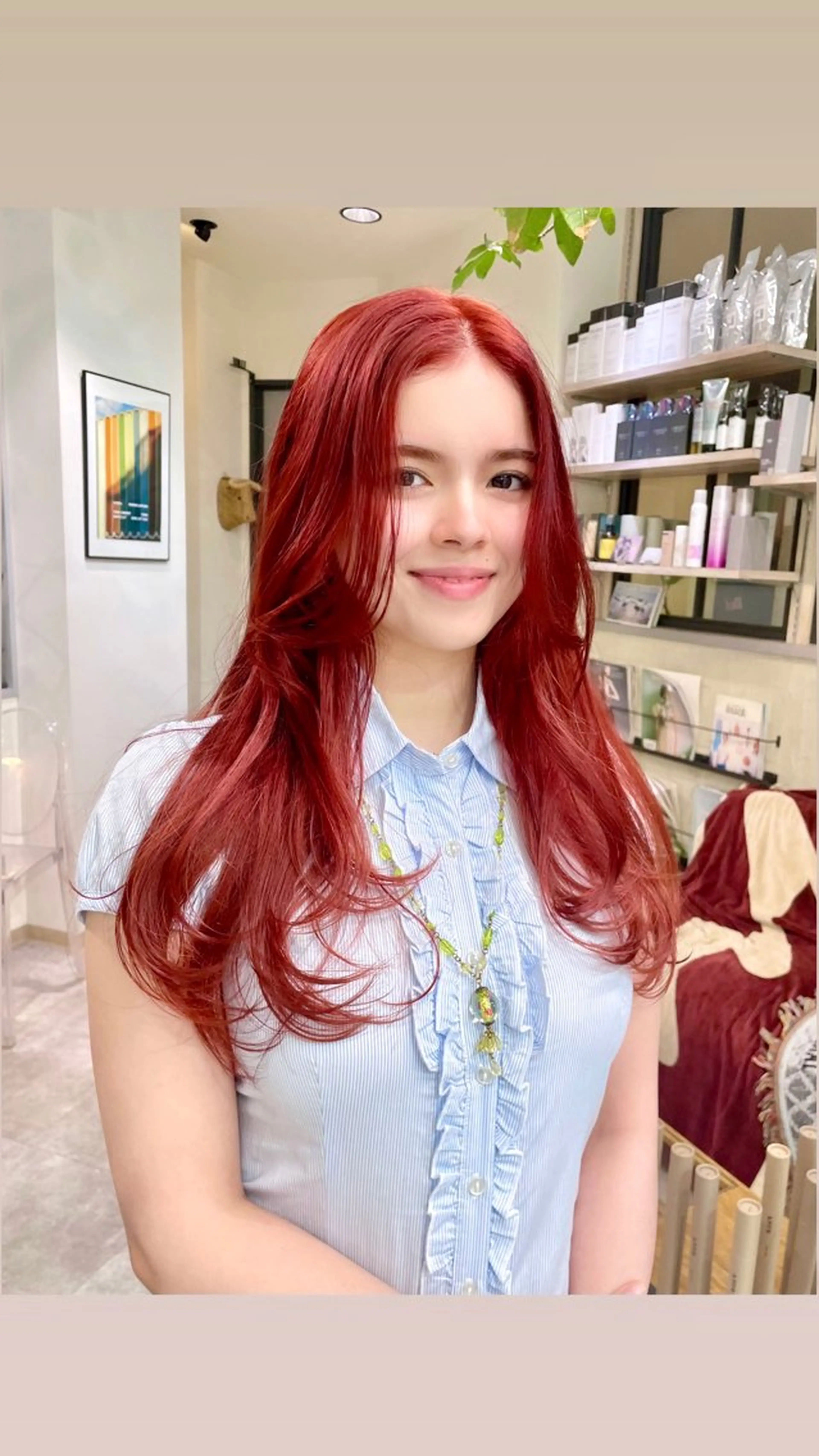 カット+ブリーチなしWカラー+髪質改善トリートメントの写真