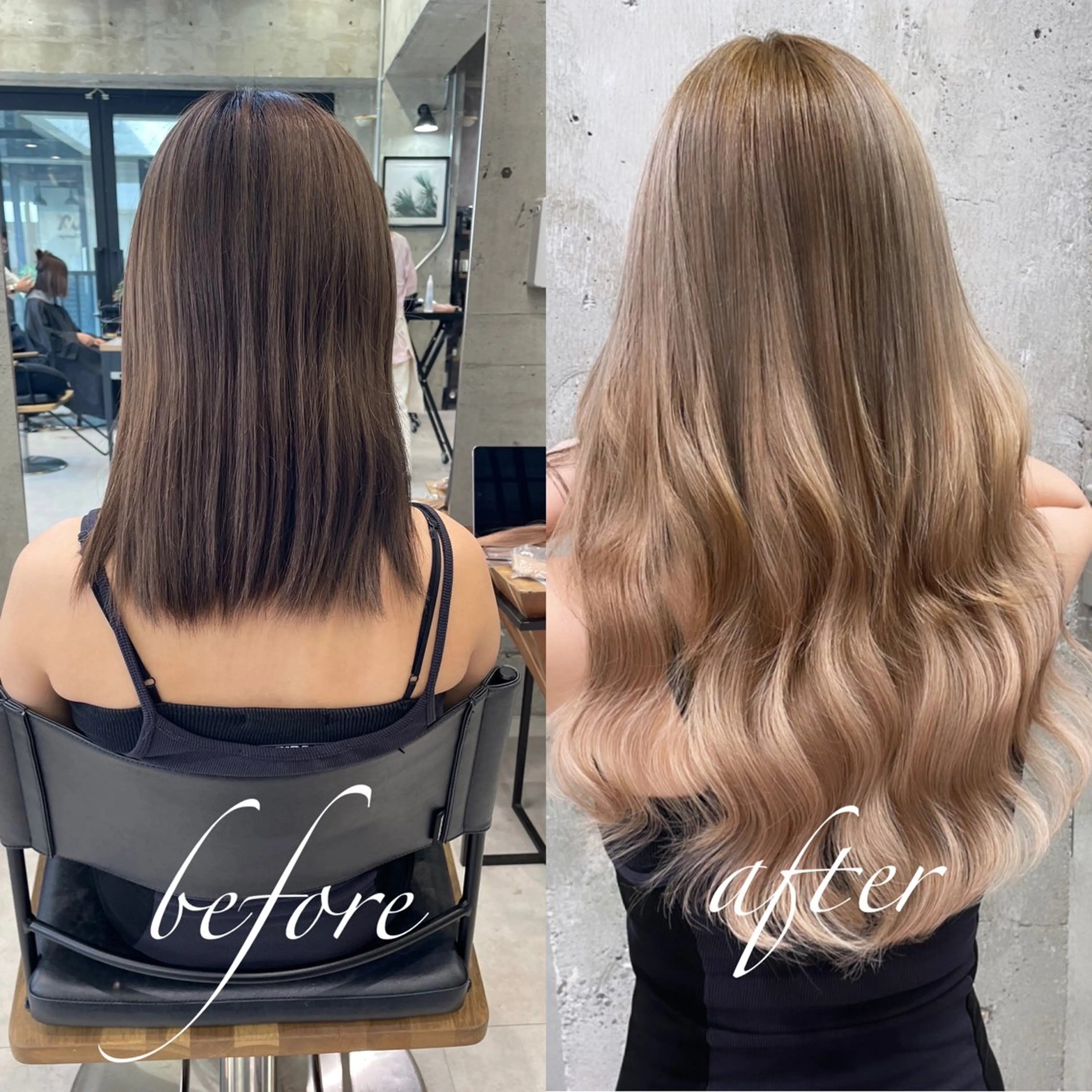 ロング カラー ヘアアレンジ ヘアカラー エクステ TATSUYA アートディレクターのヘアスタイル