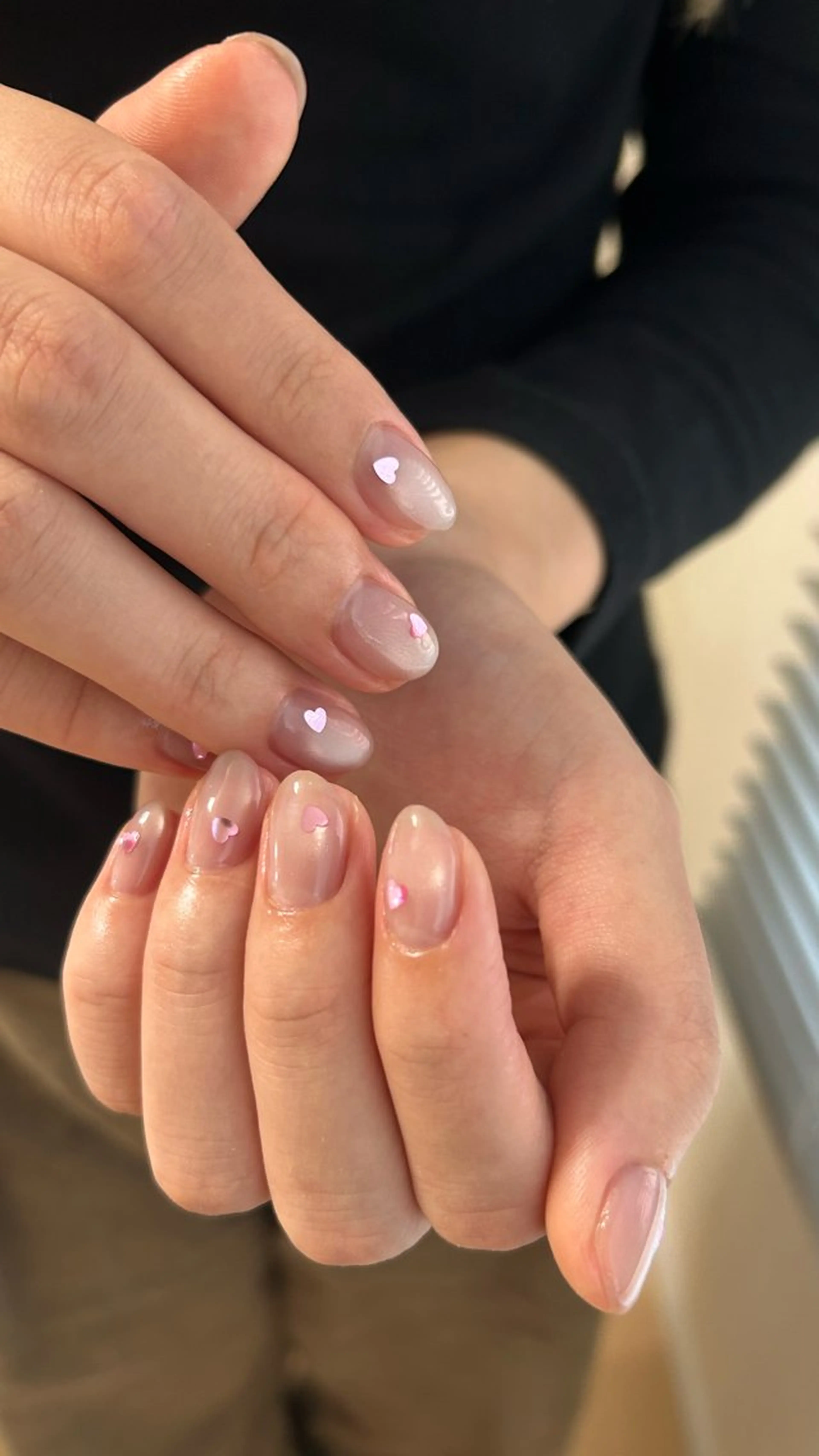 ネイル ハート マグネットネイル nail salon mynteのネイルデザイン