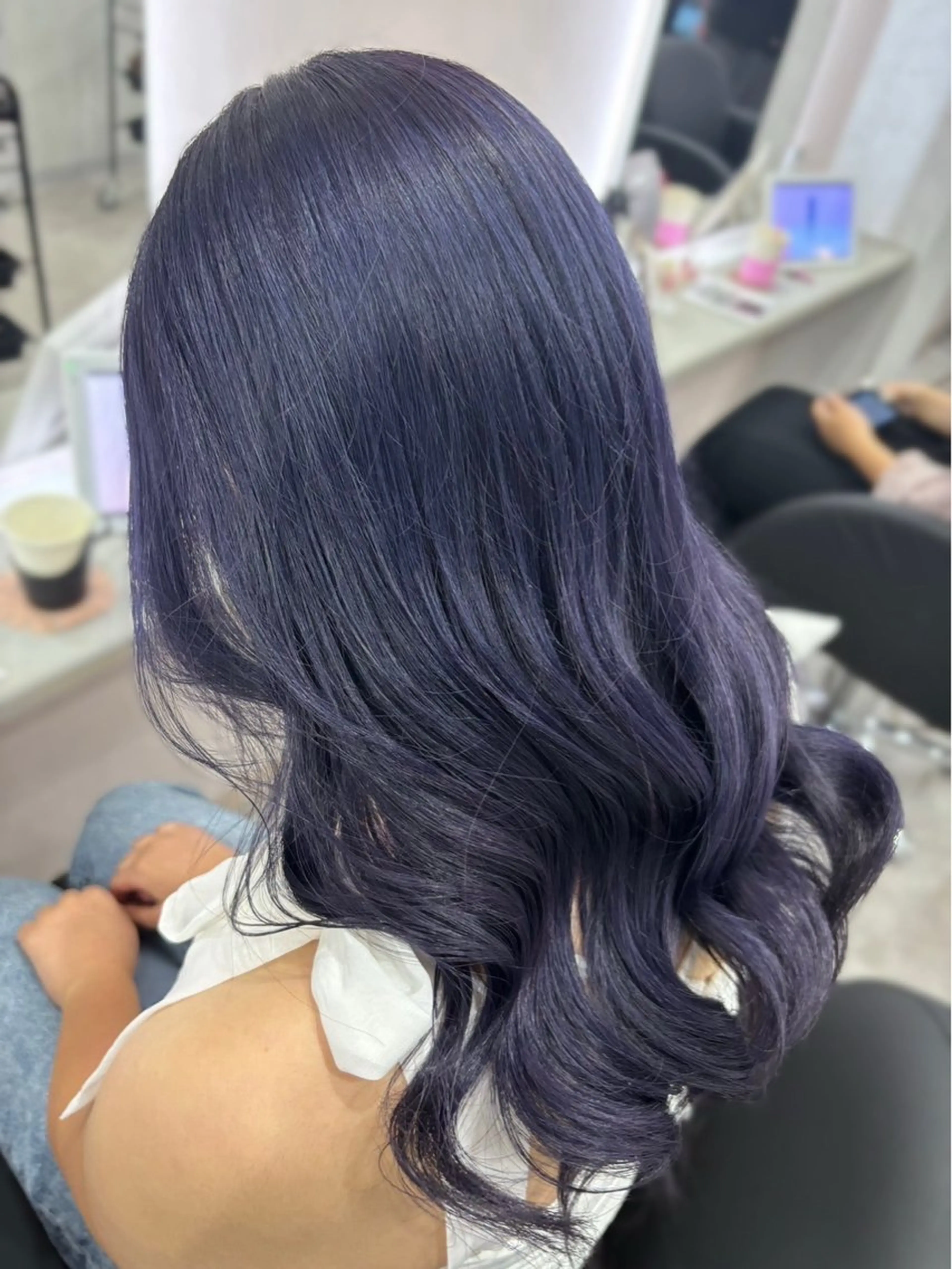 セミロング カラー ♡韓国ハイトーンモテ カラー🧡ᩚMIKUのヘアスタイル