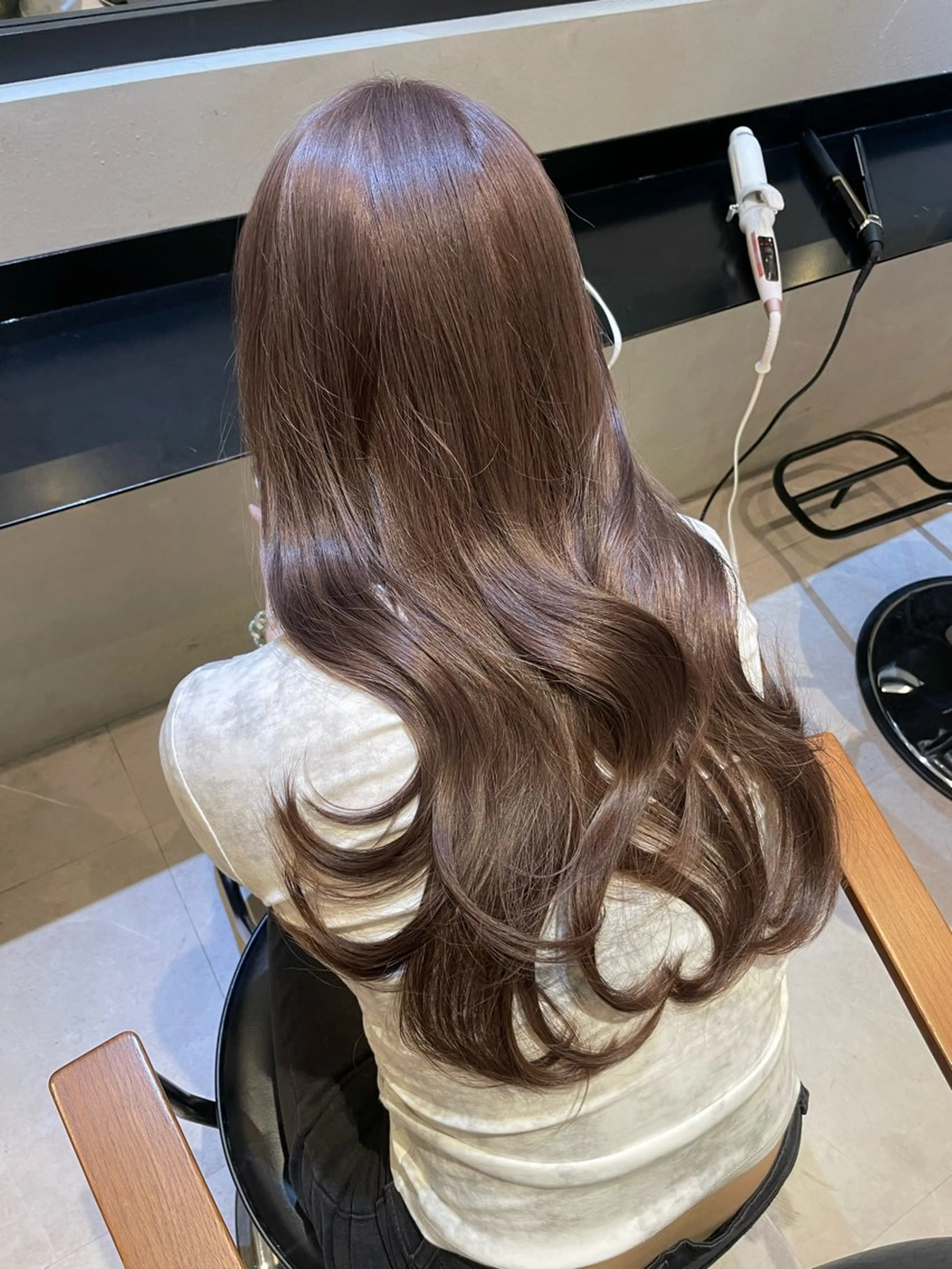 ロング カラー カット ヘアカラー トリートメント オリーブカラー🫒/ ハッシュカット/みゆのヘアスタイル