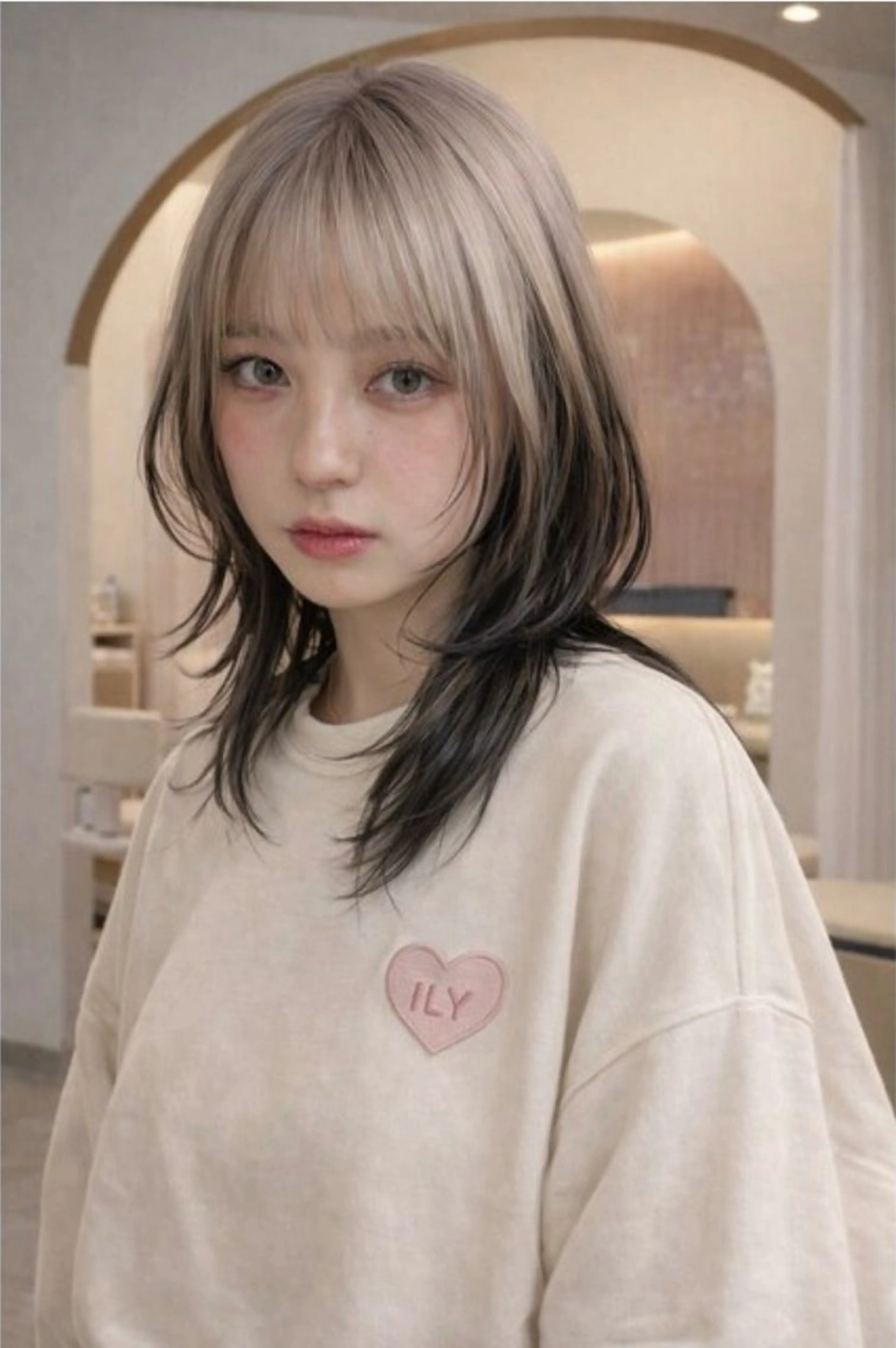 セミロング カラー カット ヘアカラー 暖色系/ブリーチ/ 豊橋/ノア𝜗𝜚のヘアスタイル