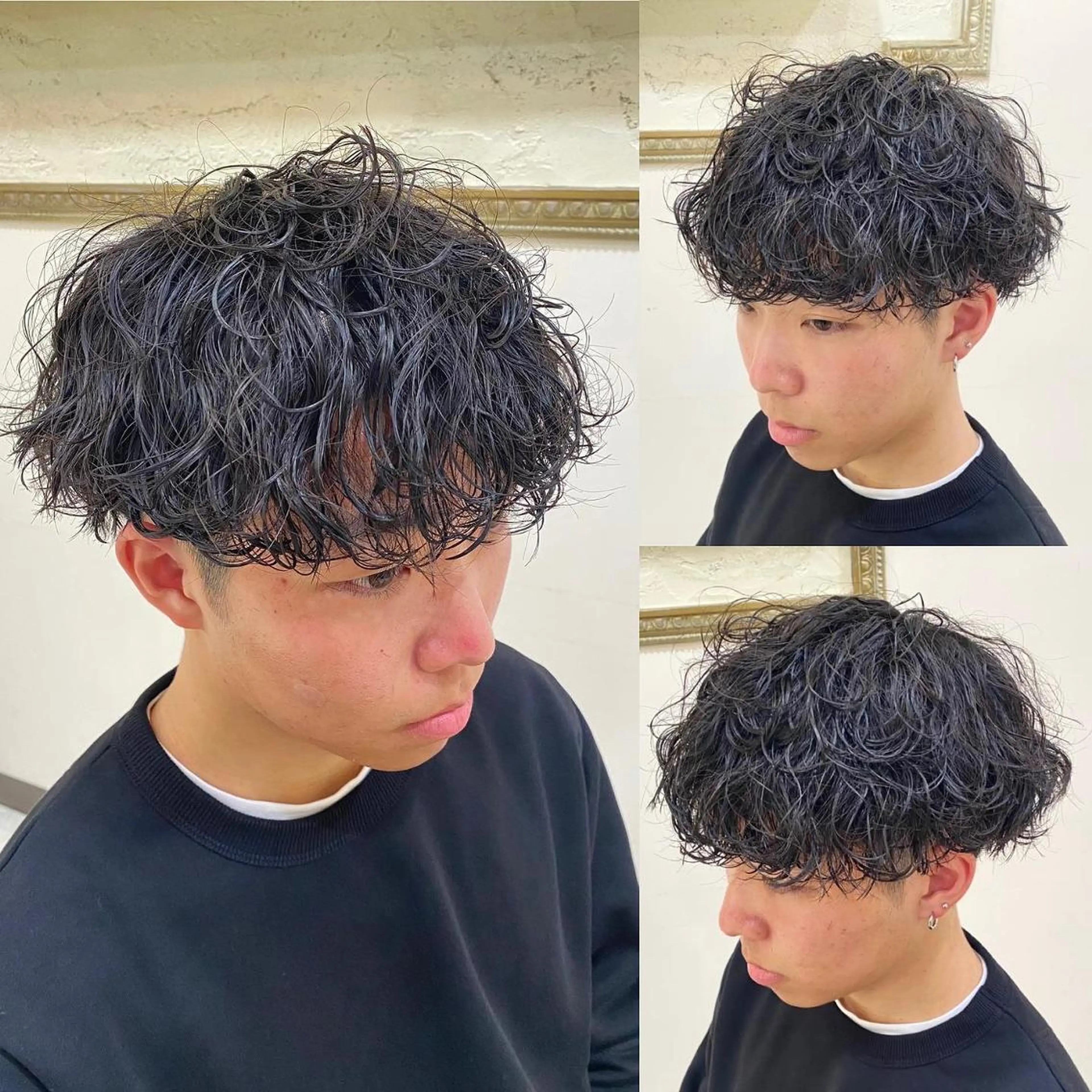 パーマ メンズ フェードカット メンズパーマ メンズツイストパーマ ツイストスパイラルパーマ 刈り上げ 年間2000名担当◎ パーマ職人/仲原佑樹のヘアスタイル