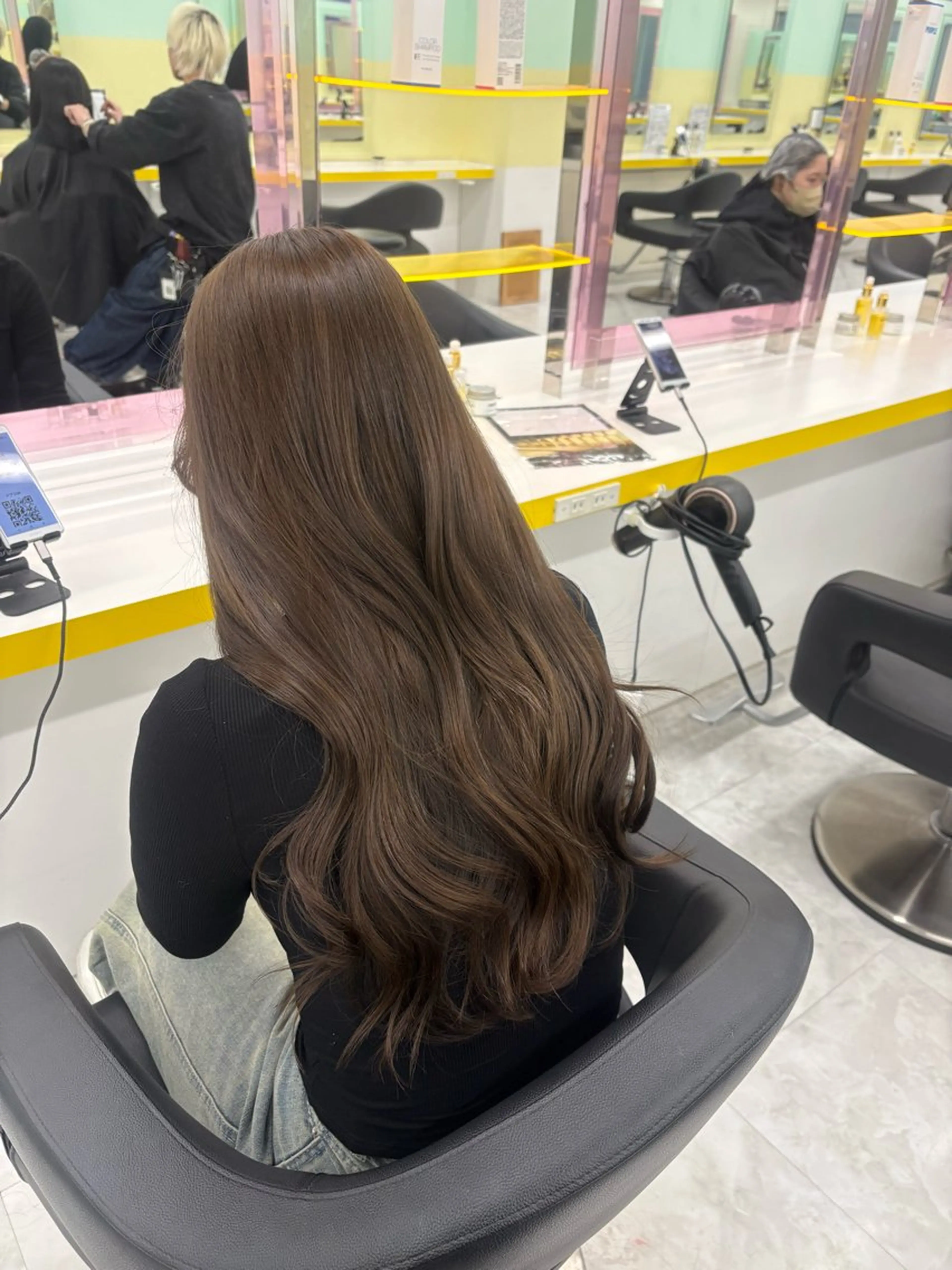 ロング カラー ヘアカラー トリートメント ベージュ×レイヤー 🤎横浜/miu🤎のヘアスタイル