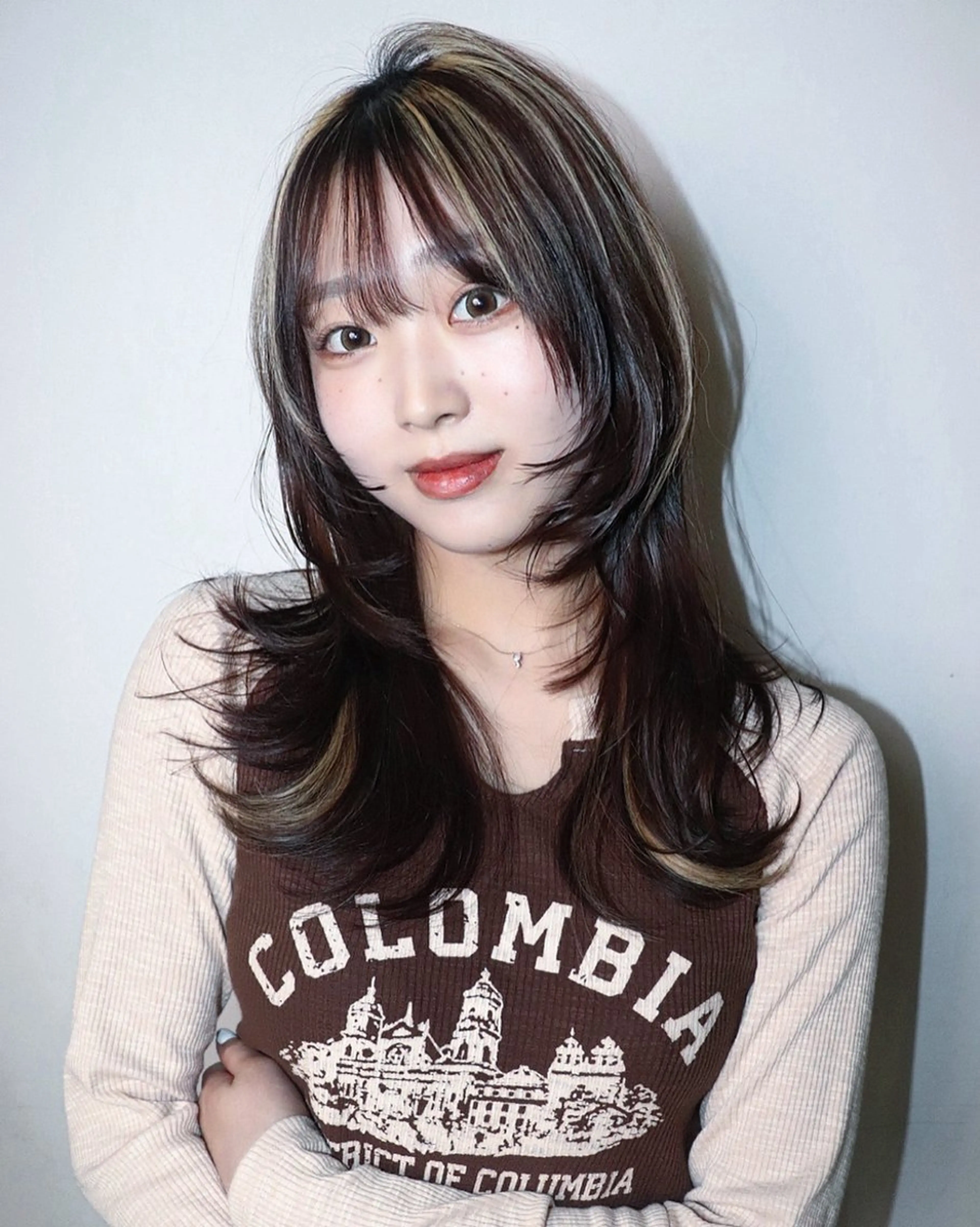 セミロング カラー ヘアアレンジ @kyoniyy KYONIのヘアスタイル