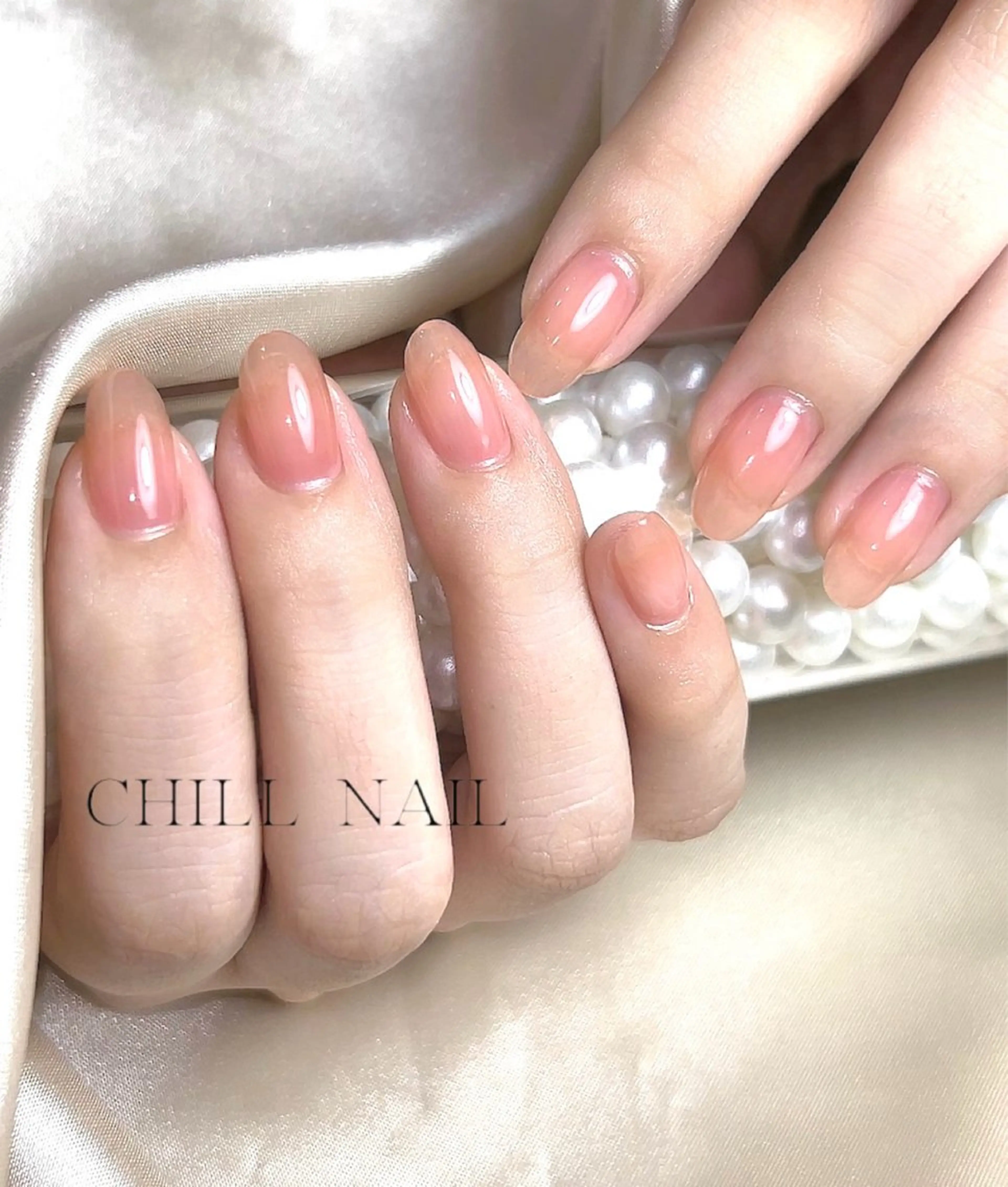 ネイル ブラウン オフィスネイル オレンジ CHILL NAILのネイルデザイン