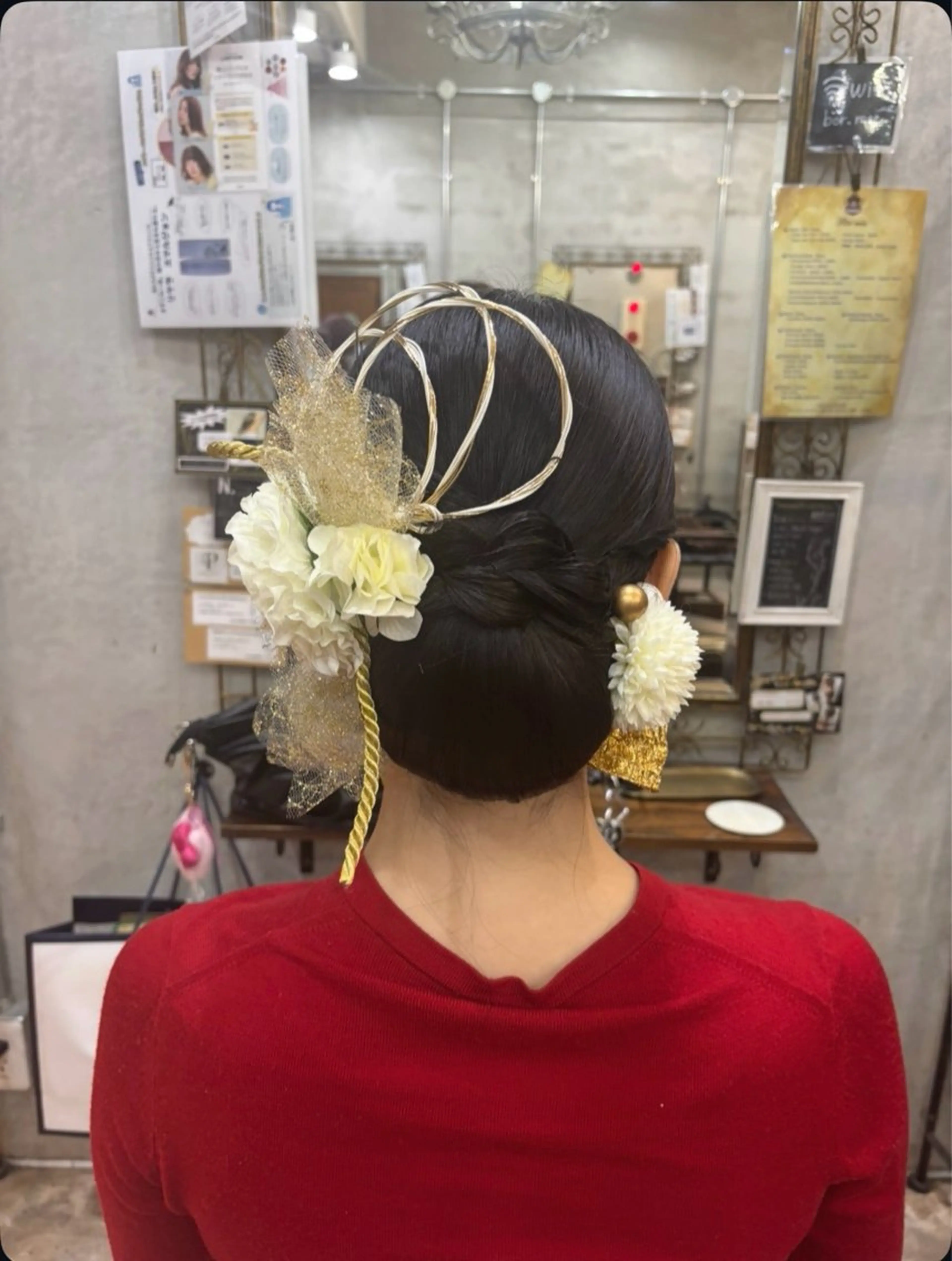 ロング ヘアアレンジ 成人式 ヘアセット 中村 優花のヘアスタイル