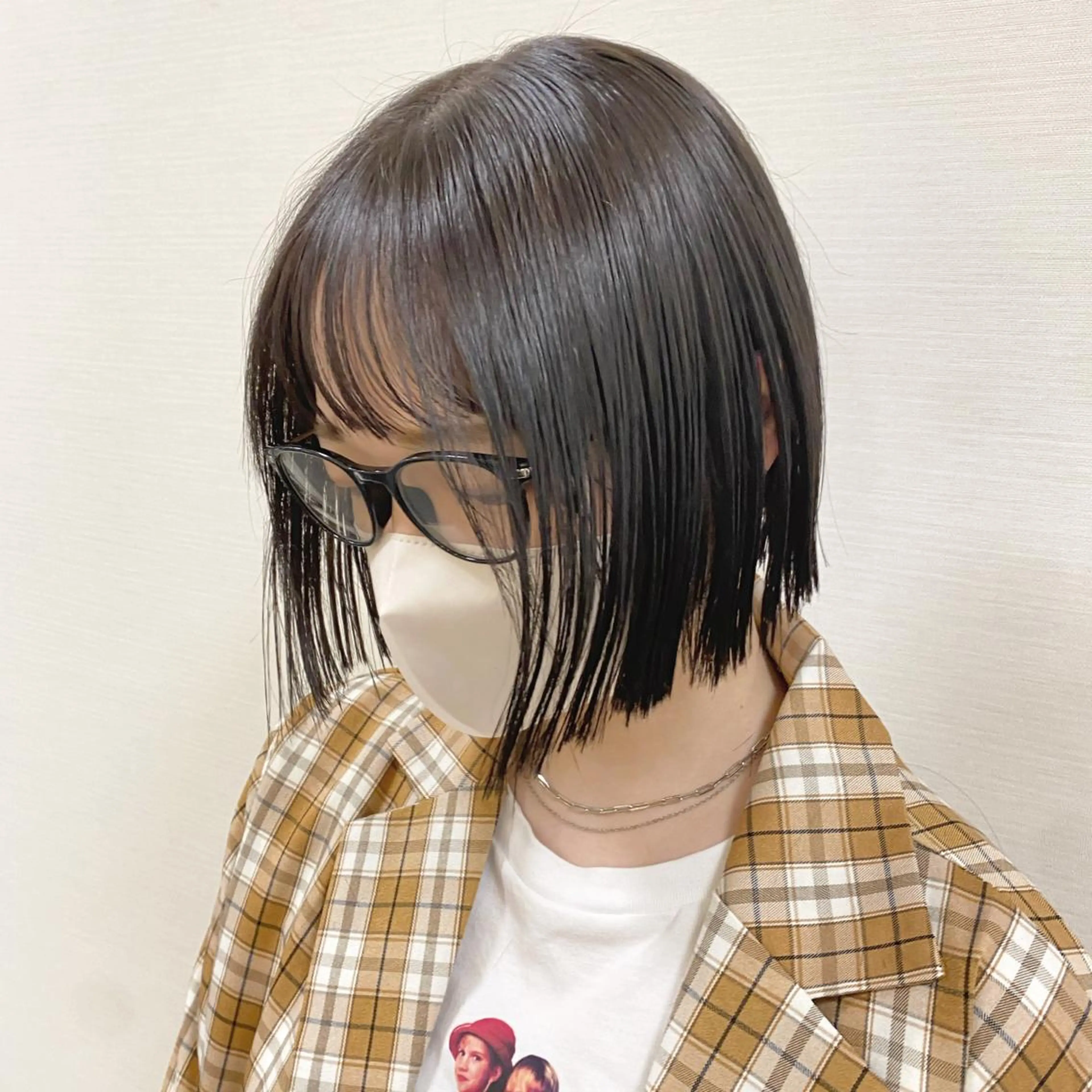 ショート ワンレンボブ ショートボブ ボブ 髪質改善 ショートヘア 🌿レイヤー/ブリー チ/🌿‬JINのヘアスタイル