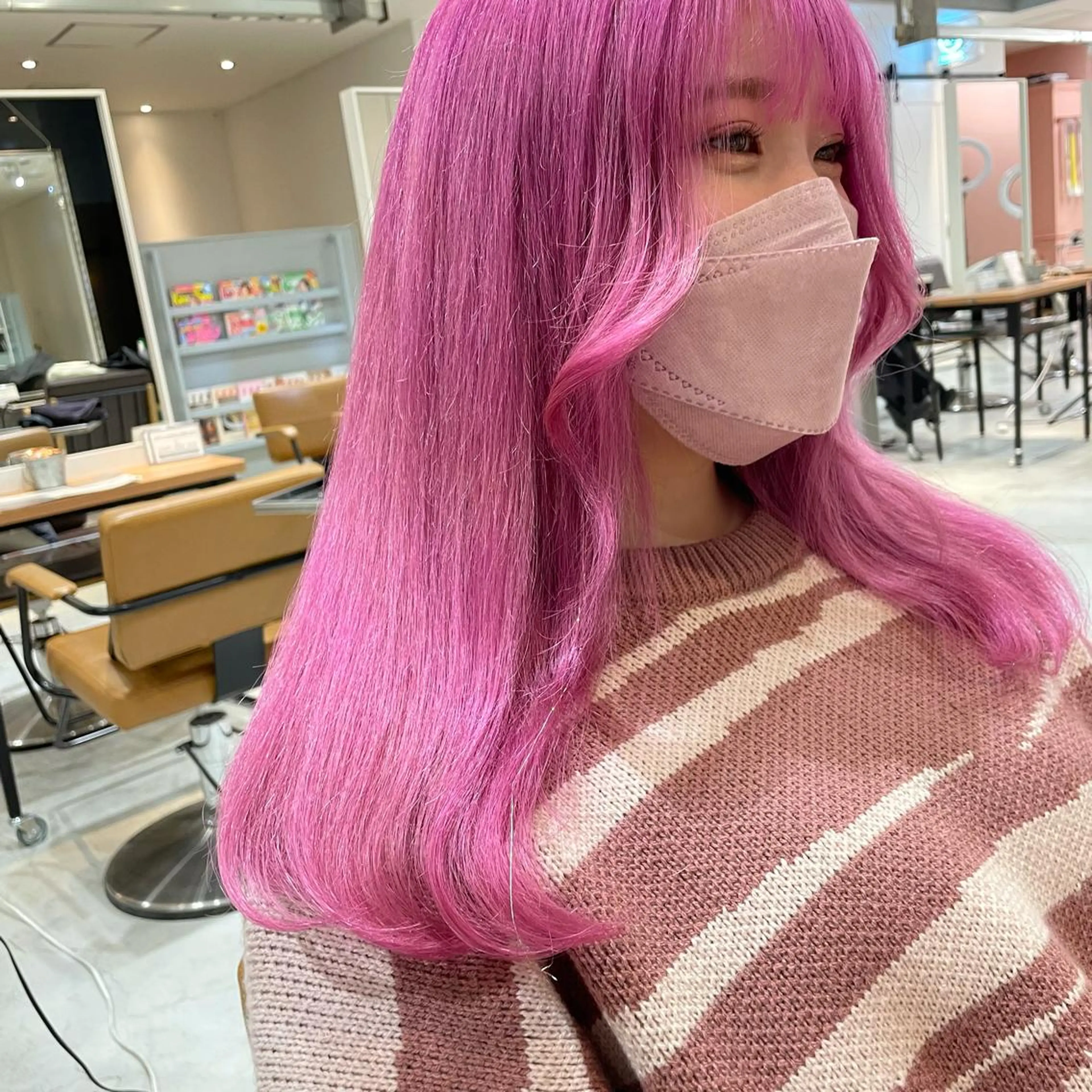 ロング カラー ブリーチ ケアブリーチ ヘアカラー 大阪韓国ヘア 🦋RINKAのヘアスタイル