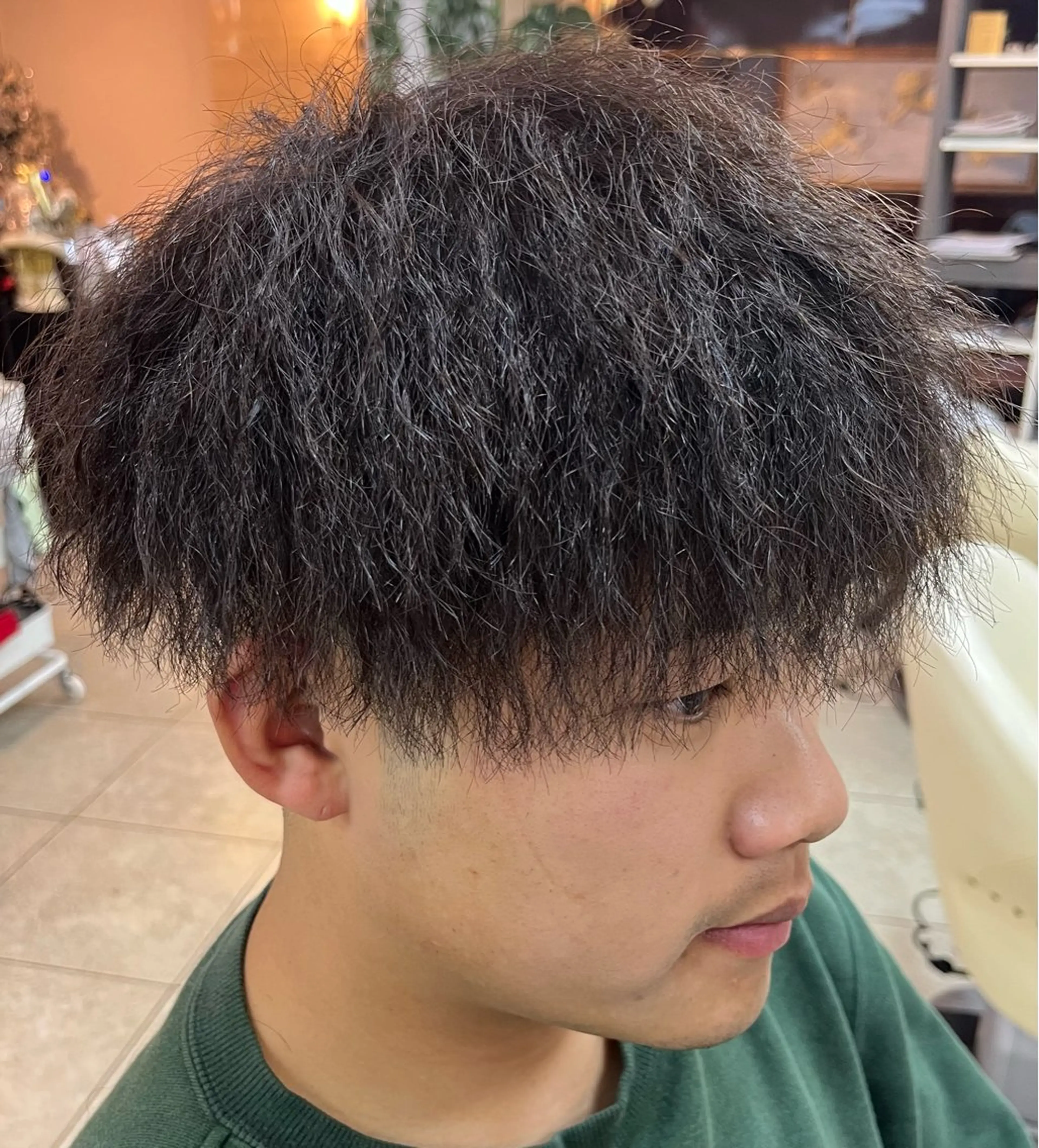 ミディアム パーマ メンズ パーマ 熊谷 拓海のヘアスタイル