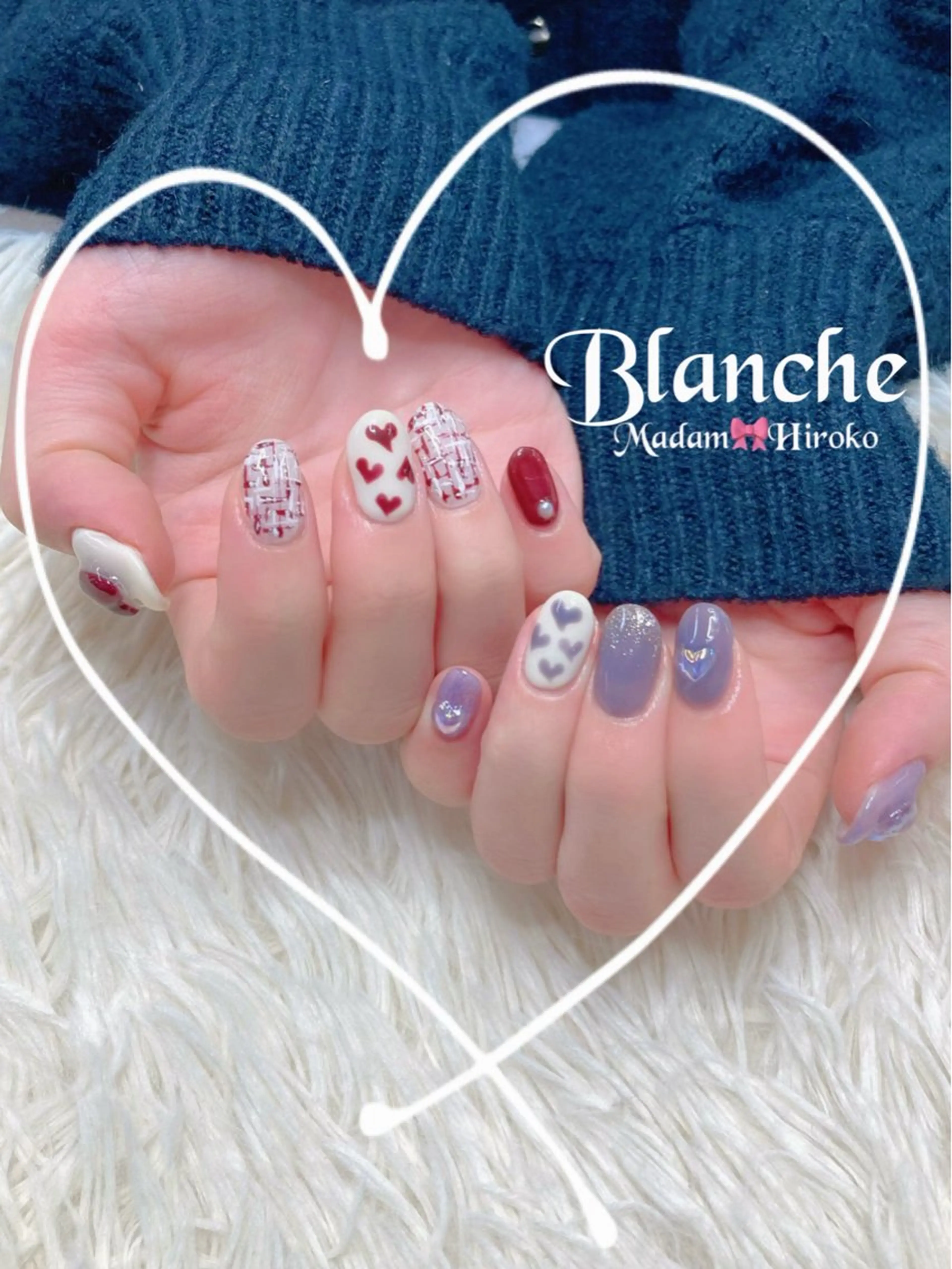 ネイル ハート Lianネイル 寛子Lianのネイルデザイン