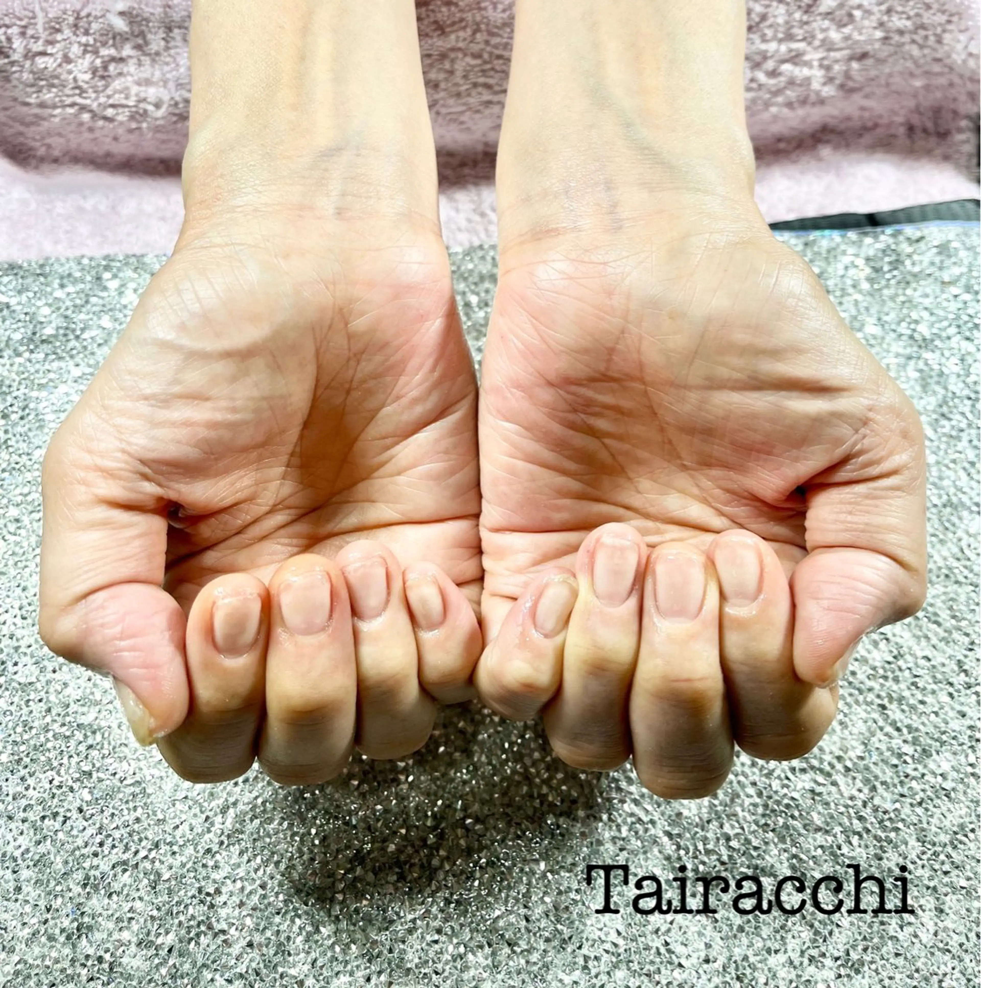 ネイル クリアネイル ジェルネイル キラキラネイル ハンドネイル Tairacchi タイラッチのネイルデザイン