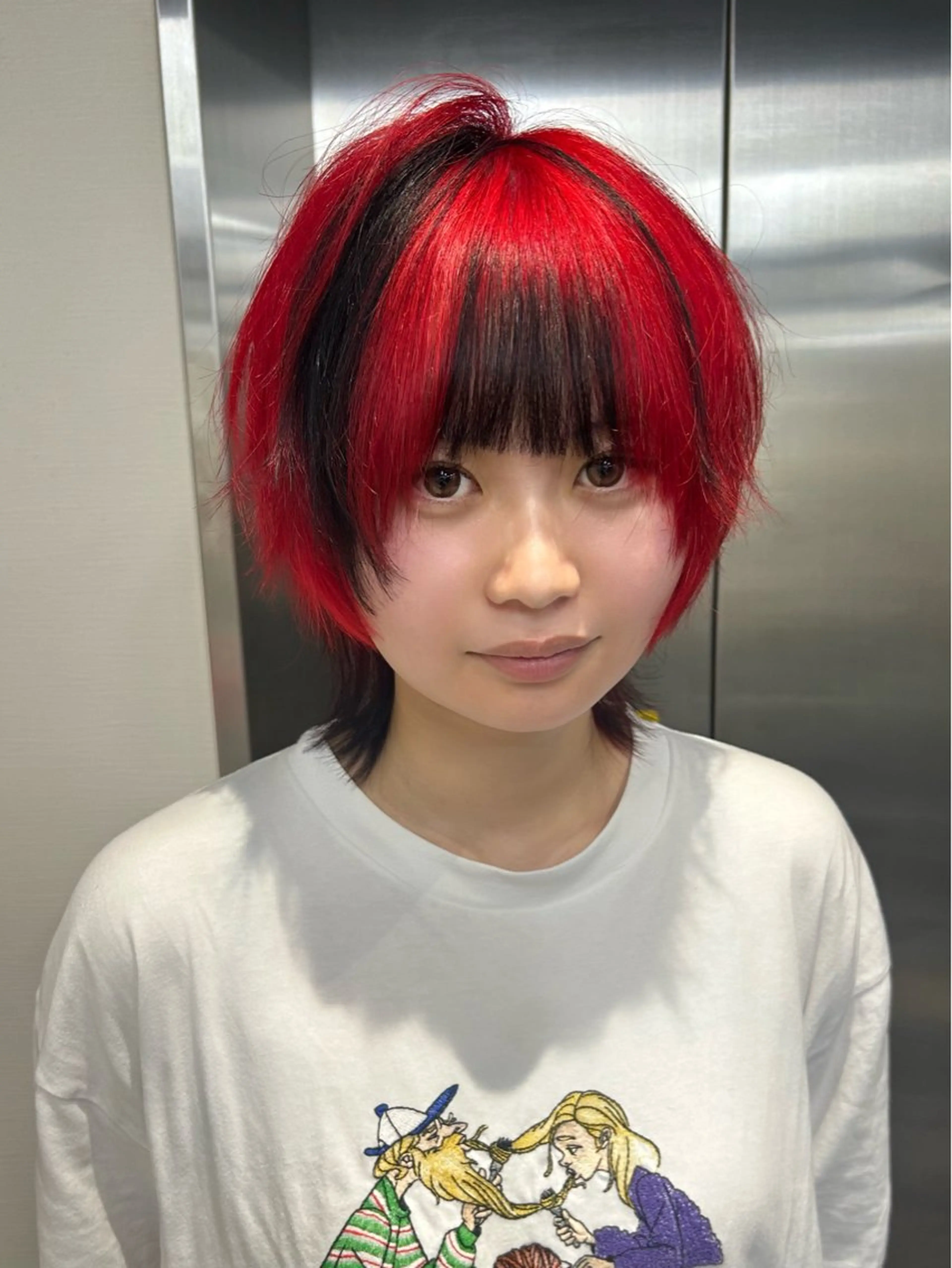 ショート カラー ブリーチ デザインカラー ウルフカット ヘアカラー null 《 栞 》のヘアスタイル