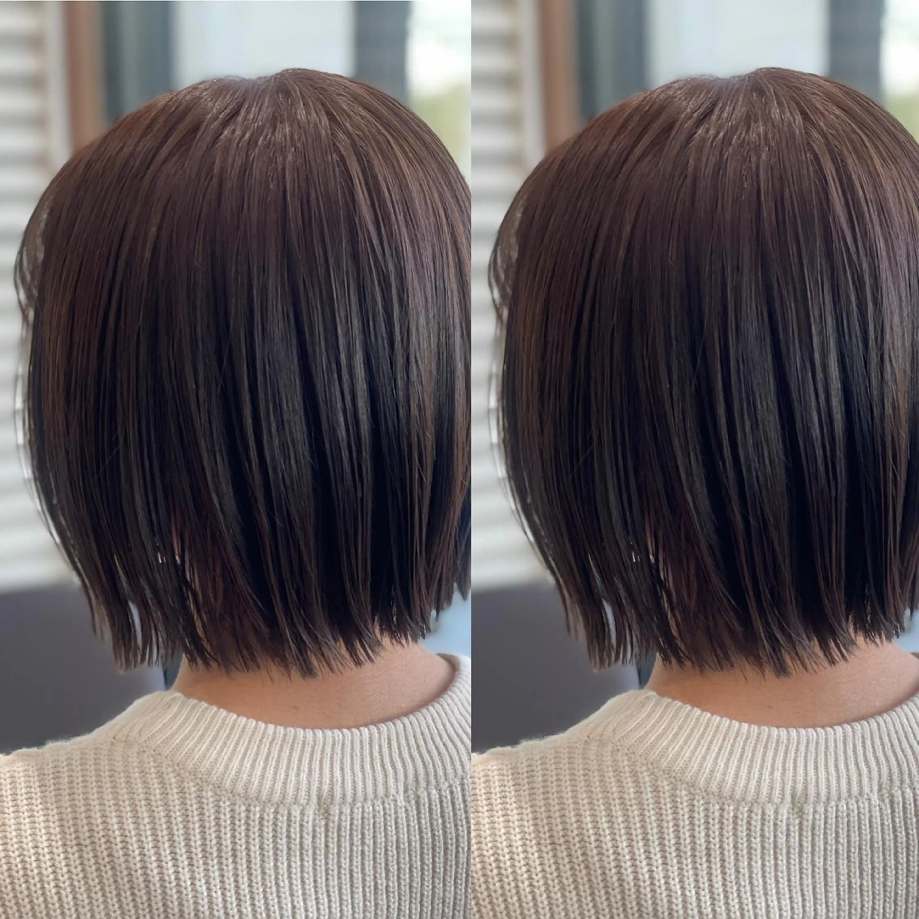 ミディアム カラー ボブ 外ハネヘア Snaly カラー特化ページのヘアスタイル